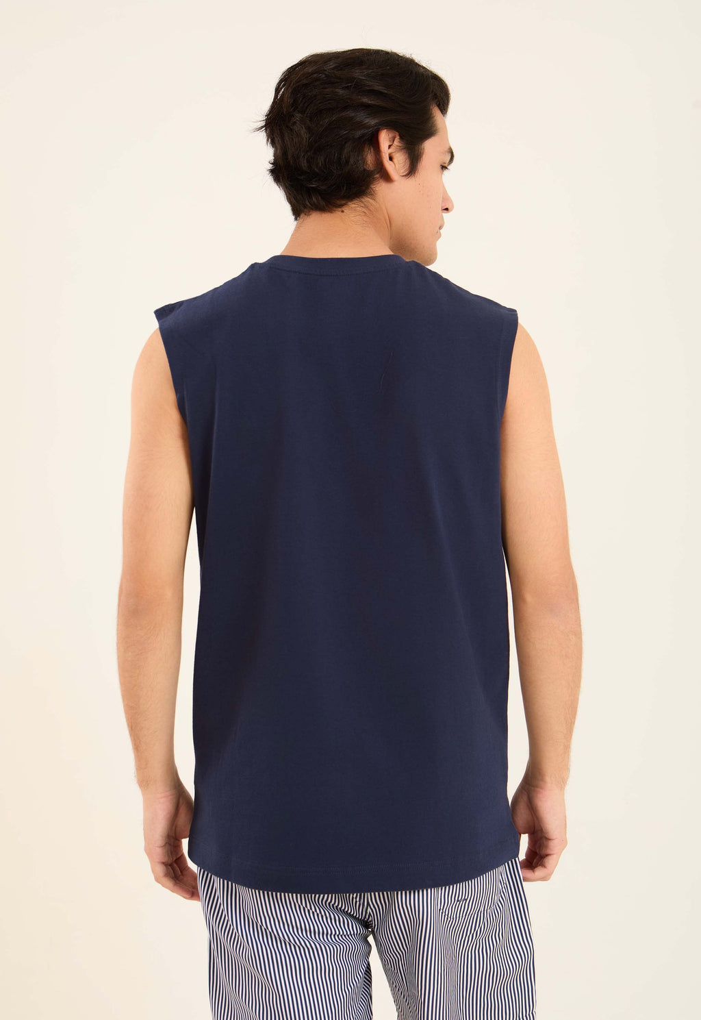 Crew Neck Solid Basic Tank Top