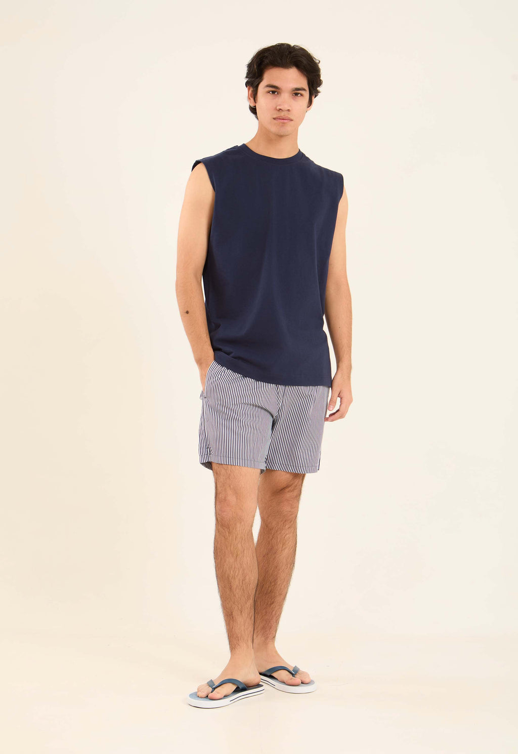 Crew Neck Solid Basic Tank Top