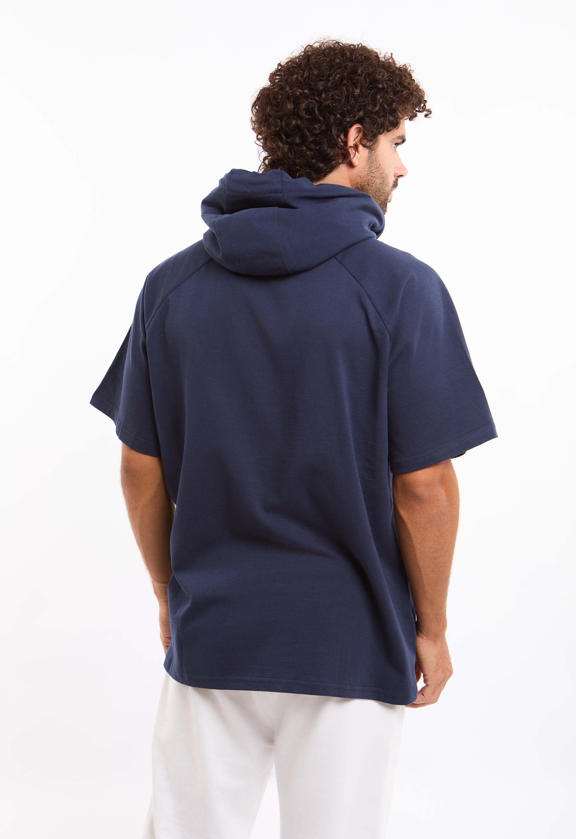 Hooded Neck with Drawstring Solid Tee