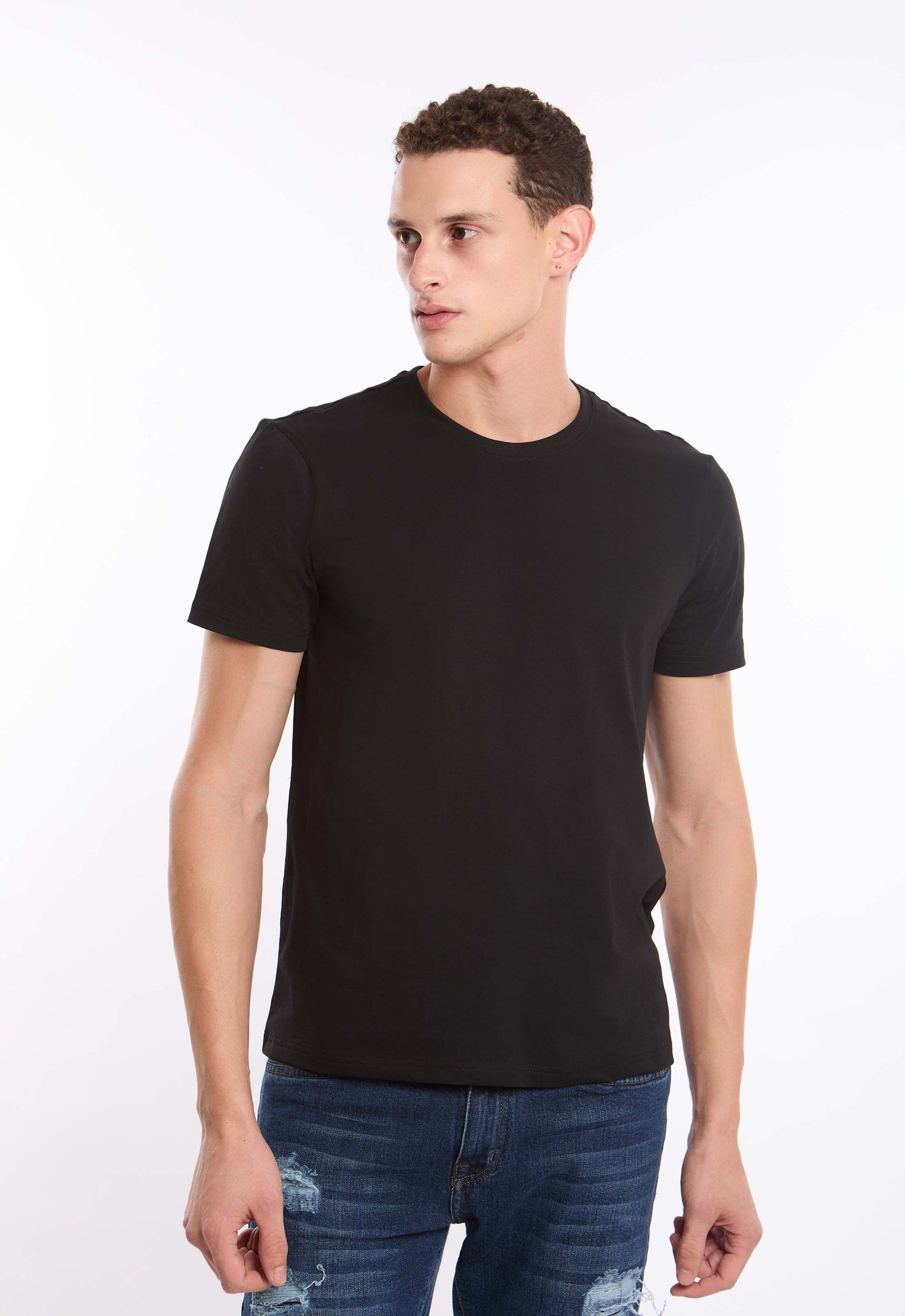 Basic Crew Neck Solid Tee