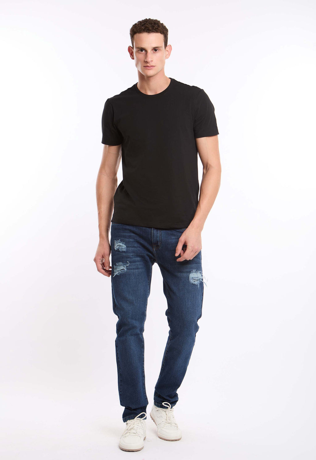 تيشيرت أساسي سادة برقبة دائرية