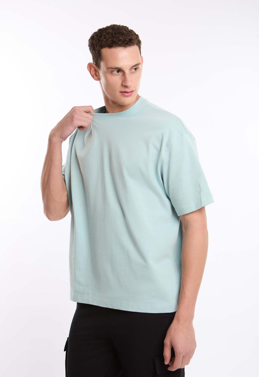 Slip On Elbow-Sleeves Solid Basic Tee