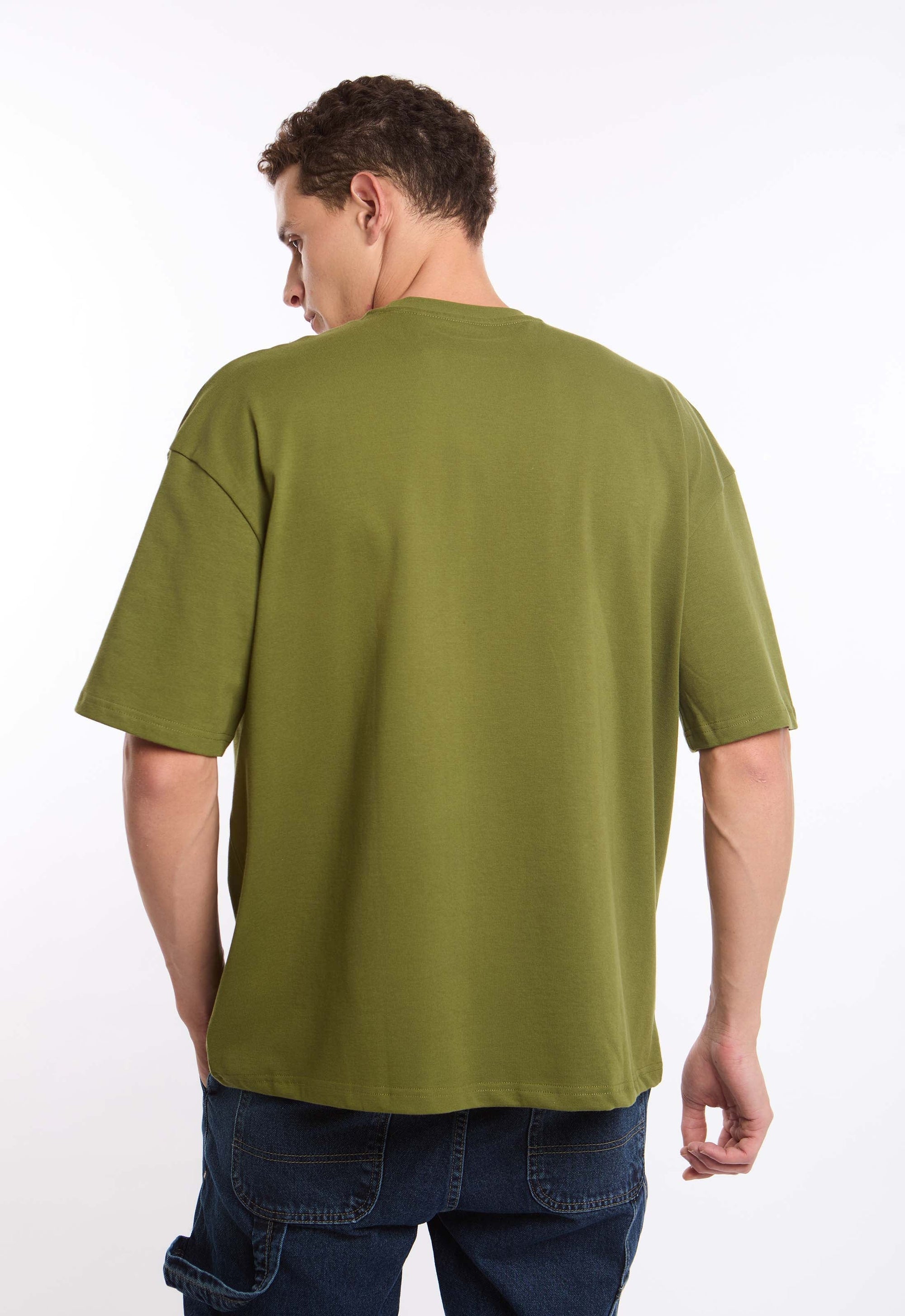 Slip On Elbow-Sleeves Solid Basic Tee