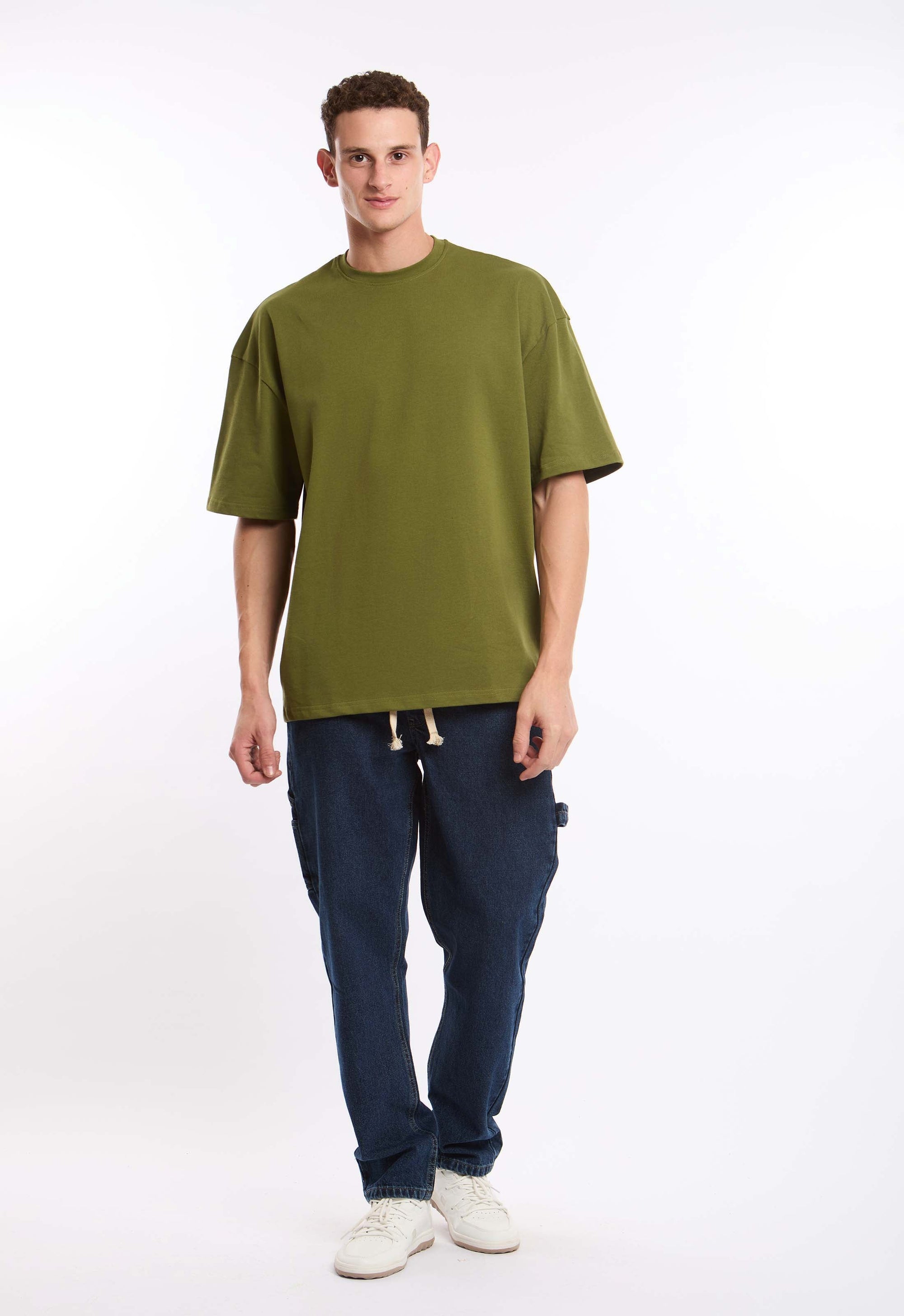 Slip On Elbow-Sleeves Solid Basic Tee