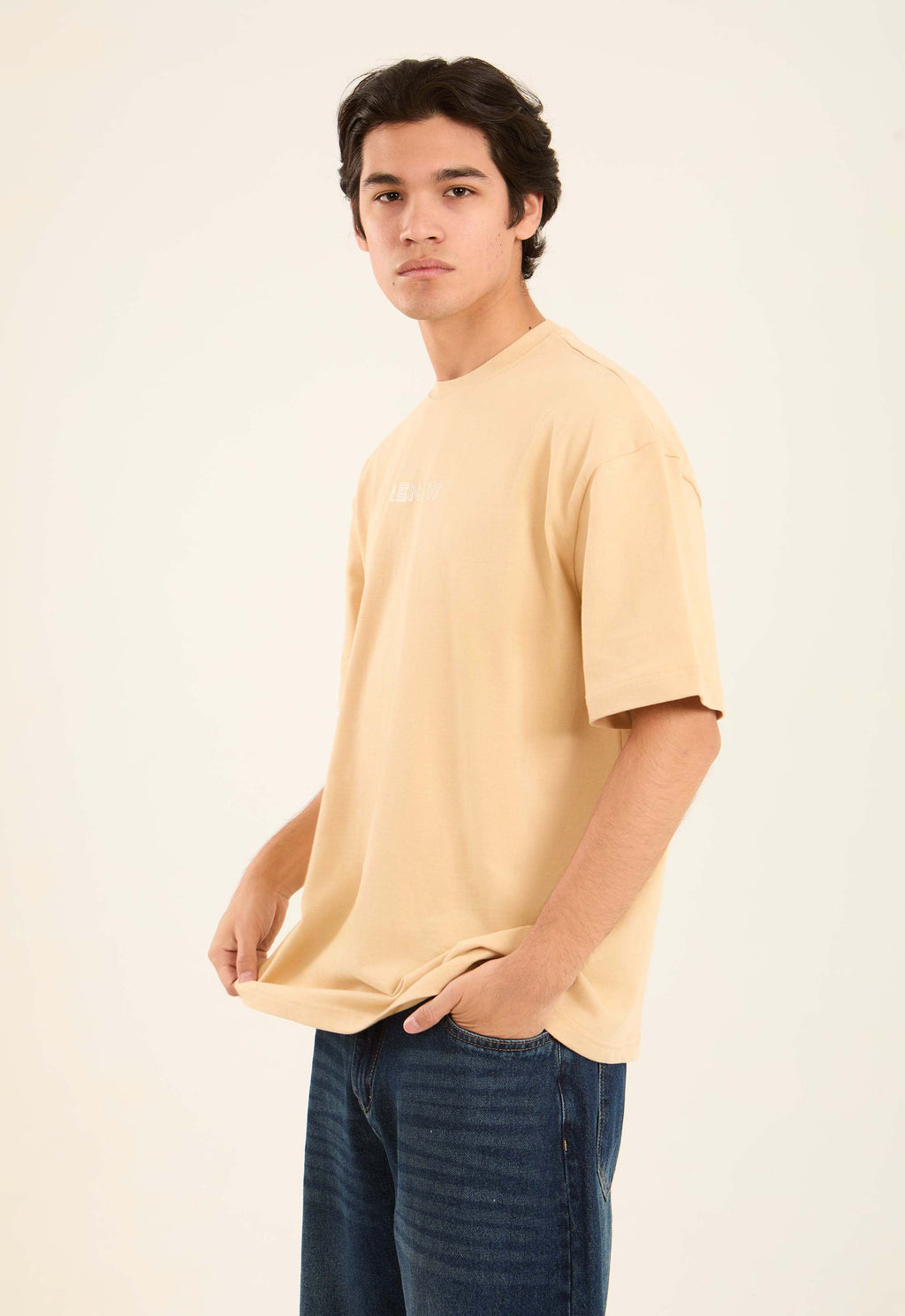 Printed "Renew" Slip On Relaxed Tee