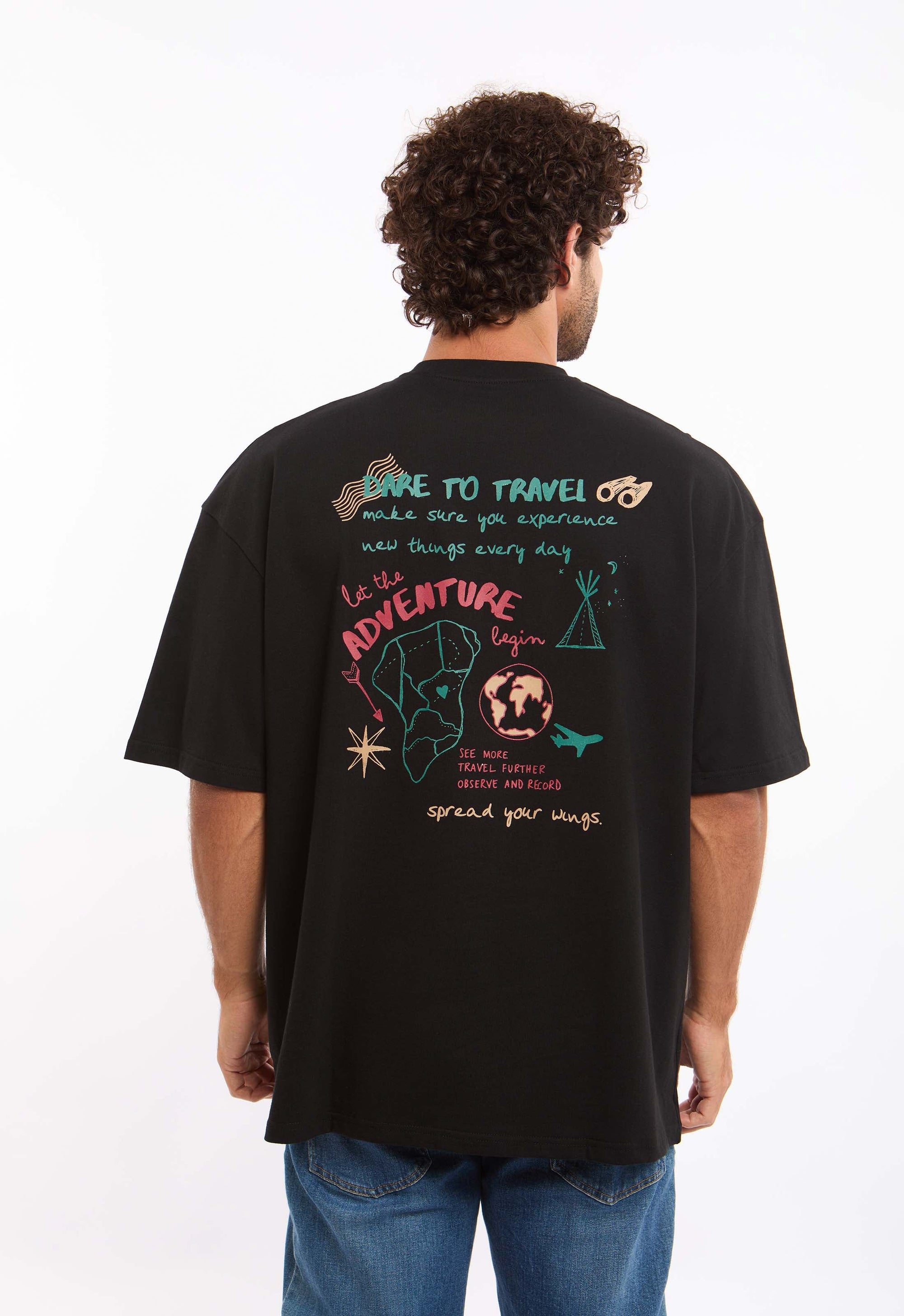 Printed Slip On Cotton Casual Tee