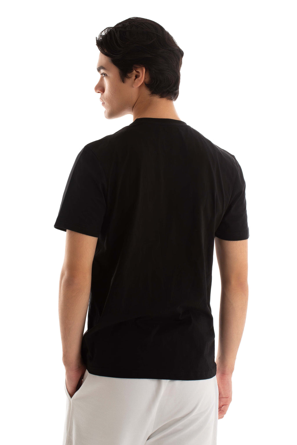 Round Neck Short Sleeves Tee with Front Print