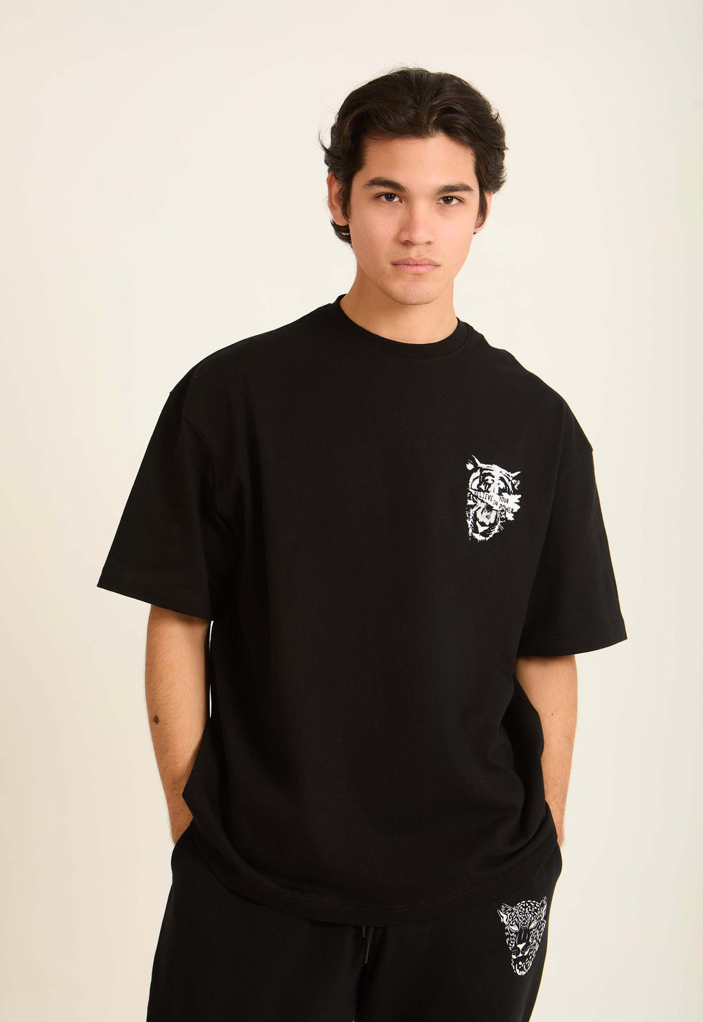 Round Neck Printed Relaxed Fit Tee