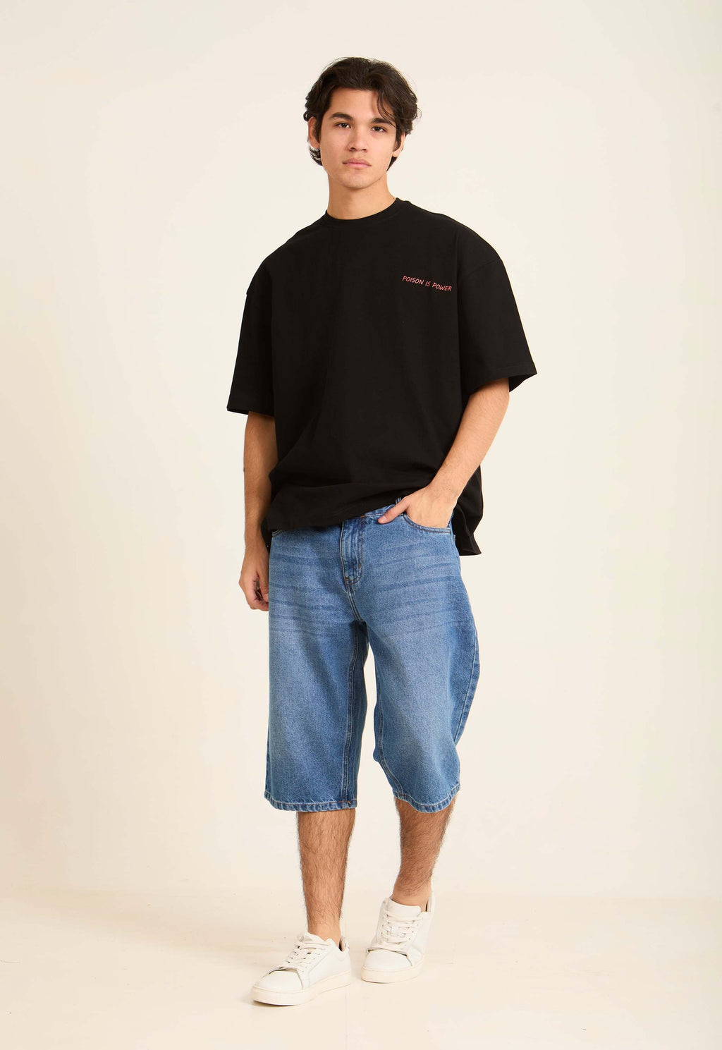 تي شيرت رجالي قطني أسود مقاس كبير