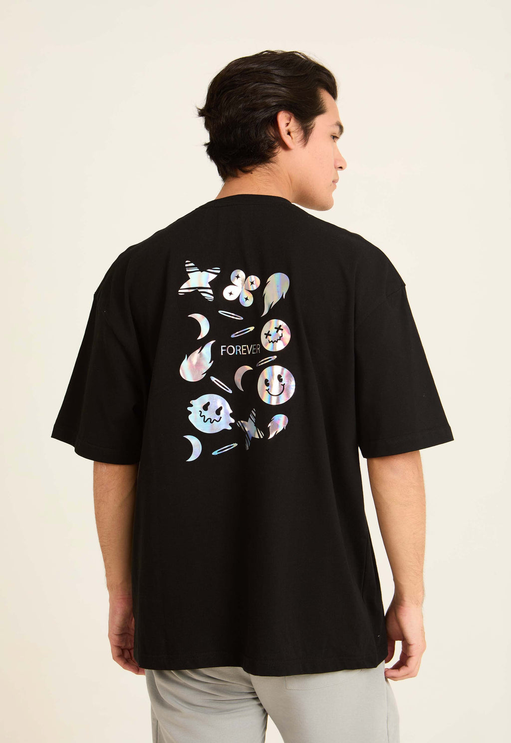 Slip On "Always With You" Printed Cotton Tee