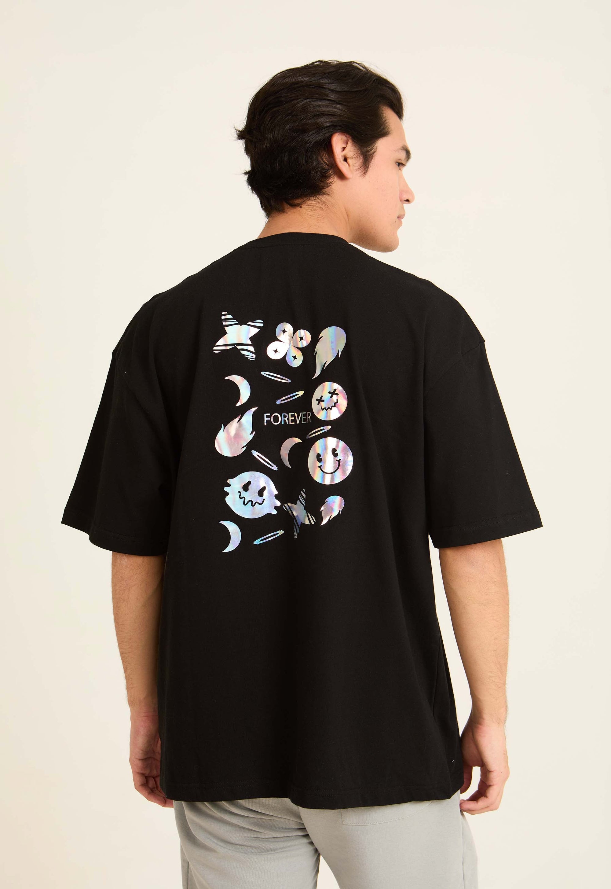 Slip On "Always With You" Printed Cotton Tee