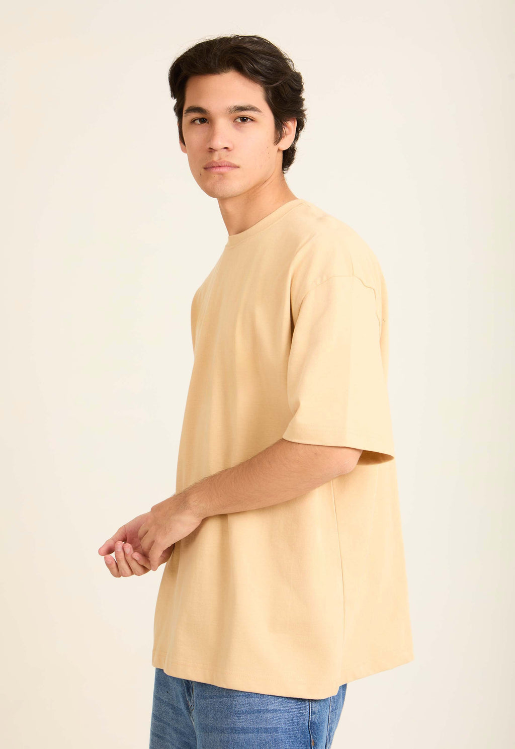 Slip On Solid Round Neck Basic Tee