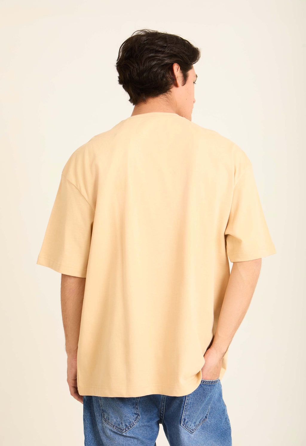 Slip On Solid Round Neck Basic Tee