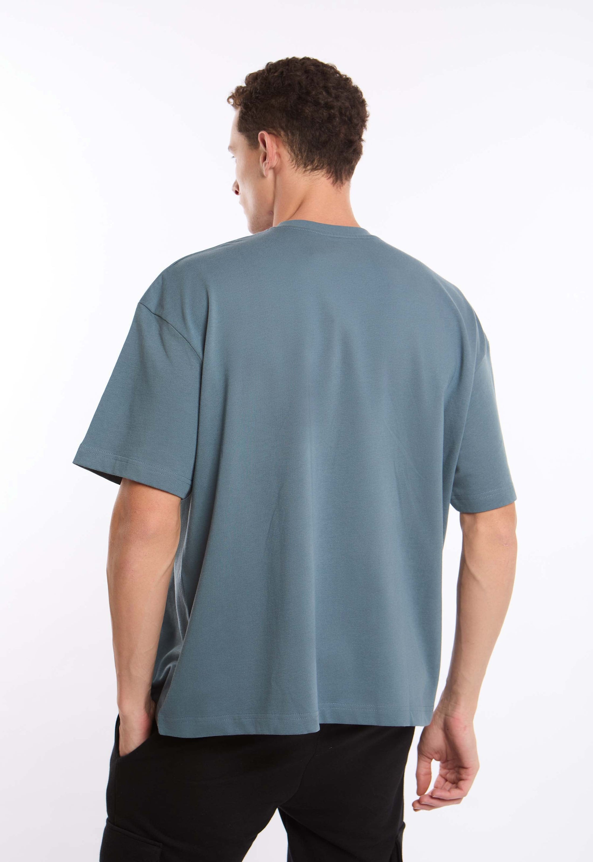 Slip On Solid Round Neck Basic Tee