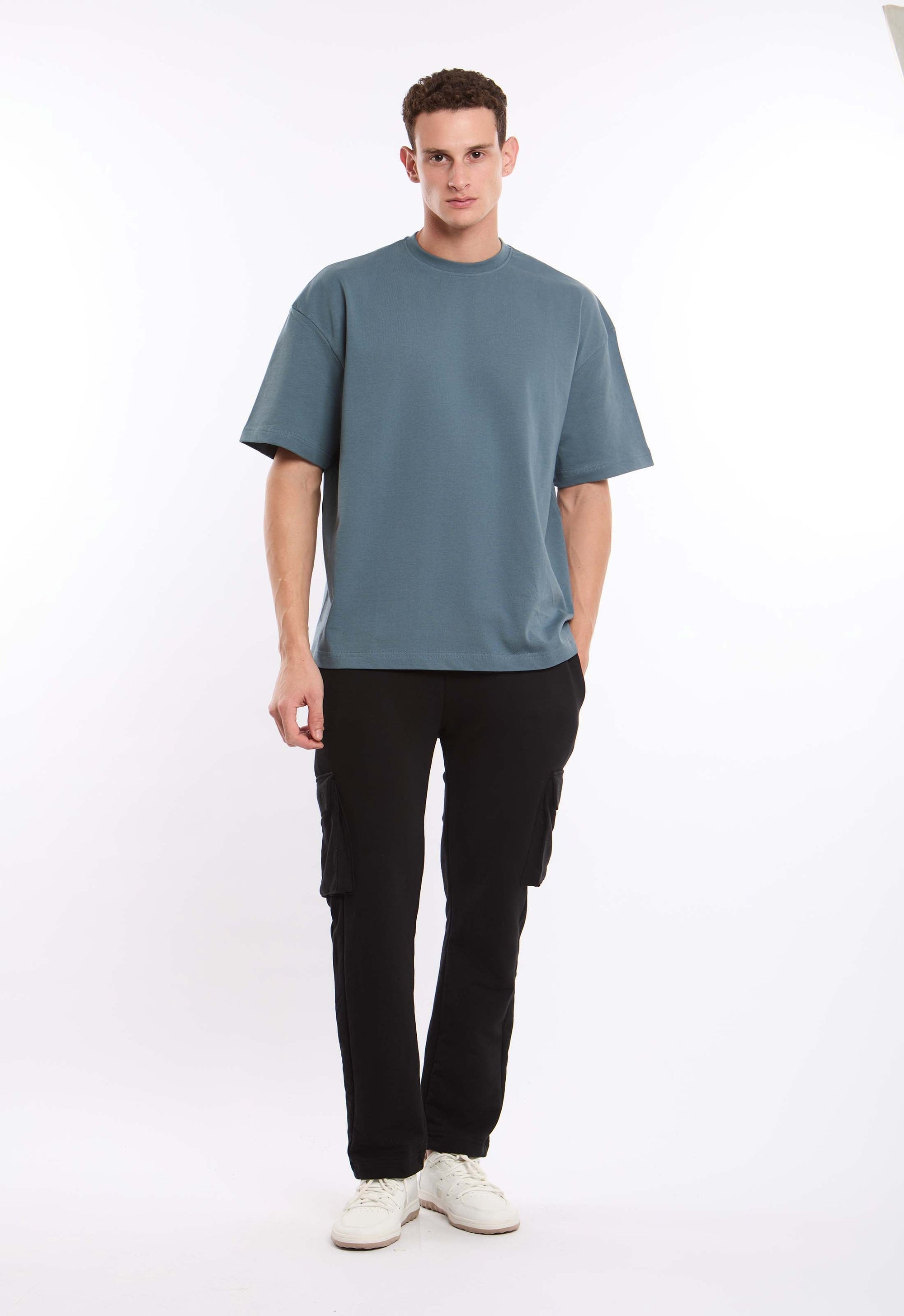 Slip On Solid Round Neck Basic Tee