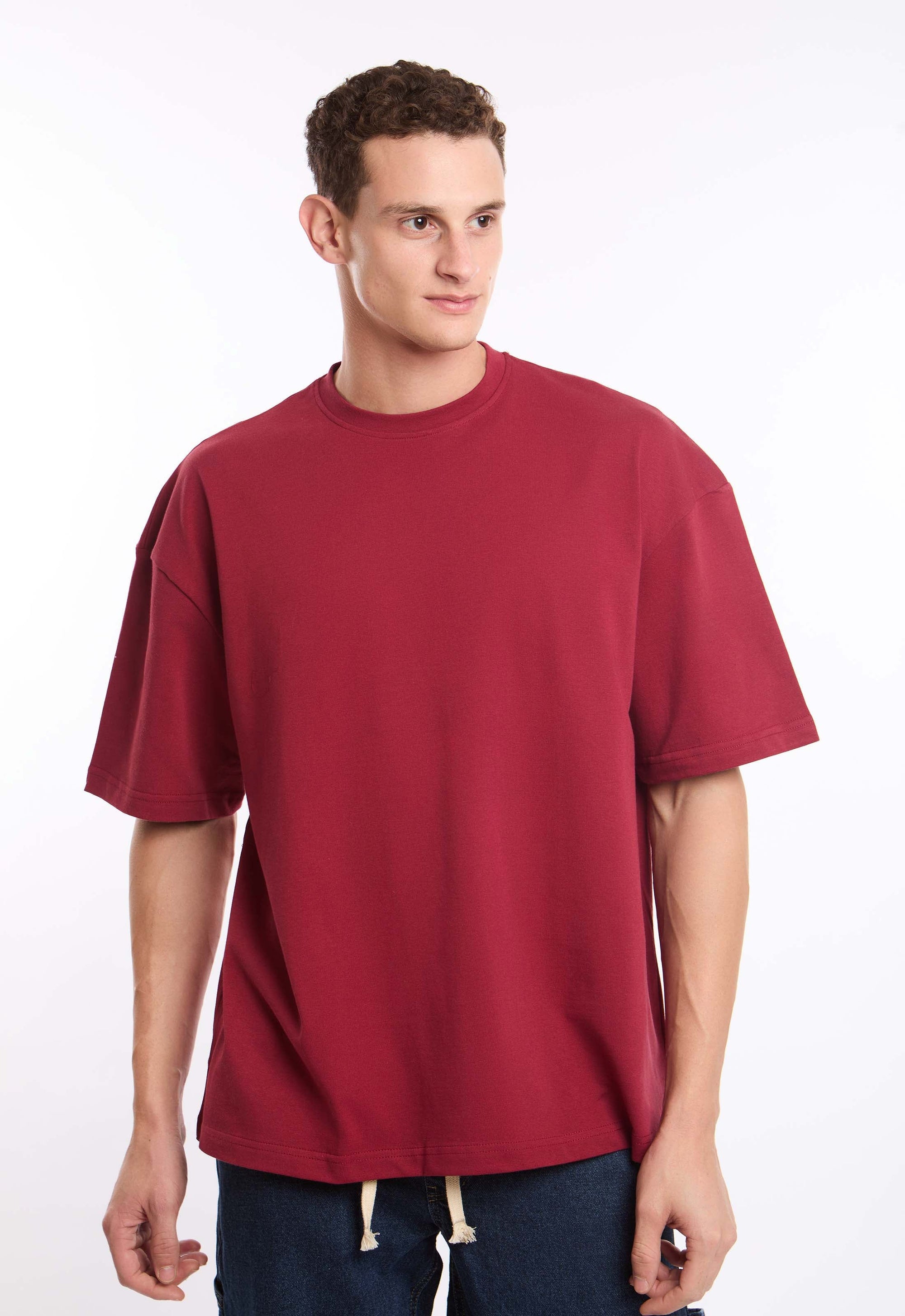 Slip On Solid Round Neck Basic Tee