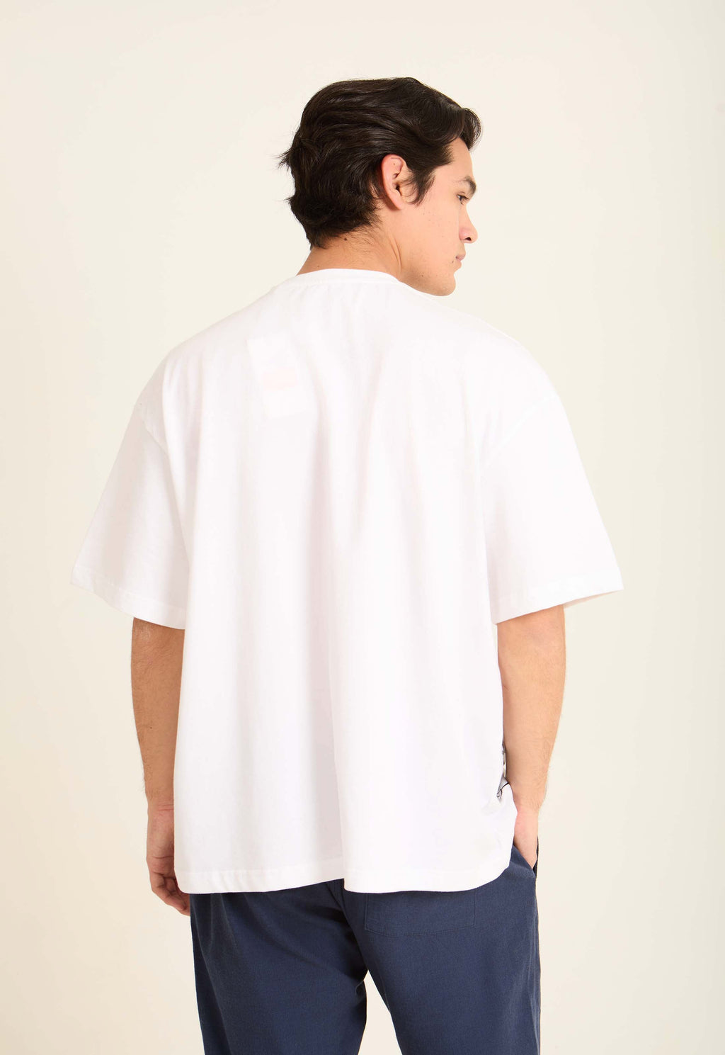 Round Neck Summer Tee with Side Print