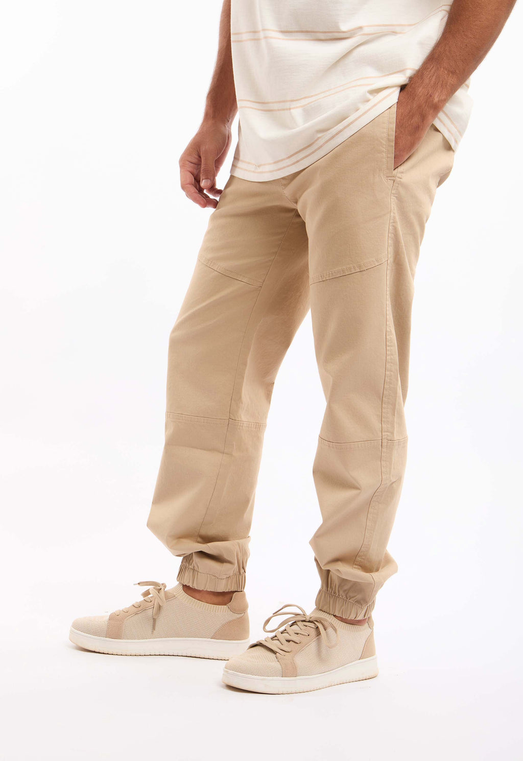 Stitched-Panel Drawstring Pants