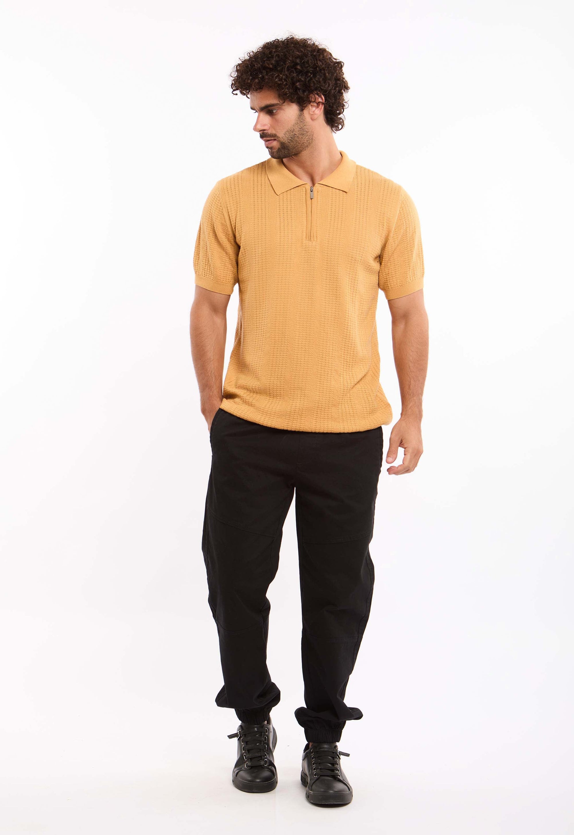 Stitched-Panel Drawstring Pants