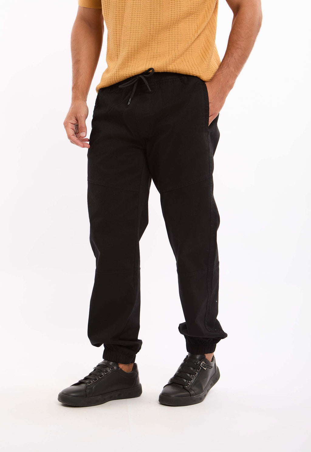 Stitched-Panel Drawstring Pants