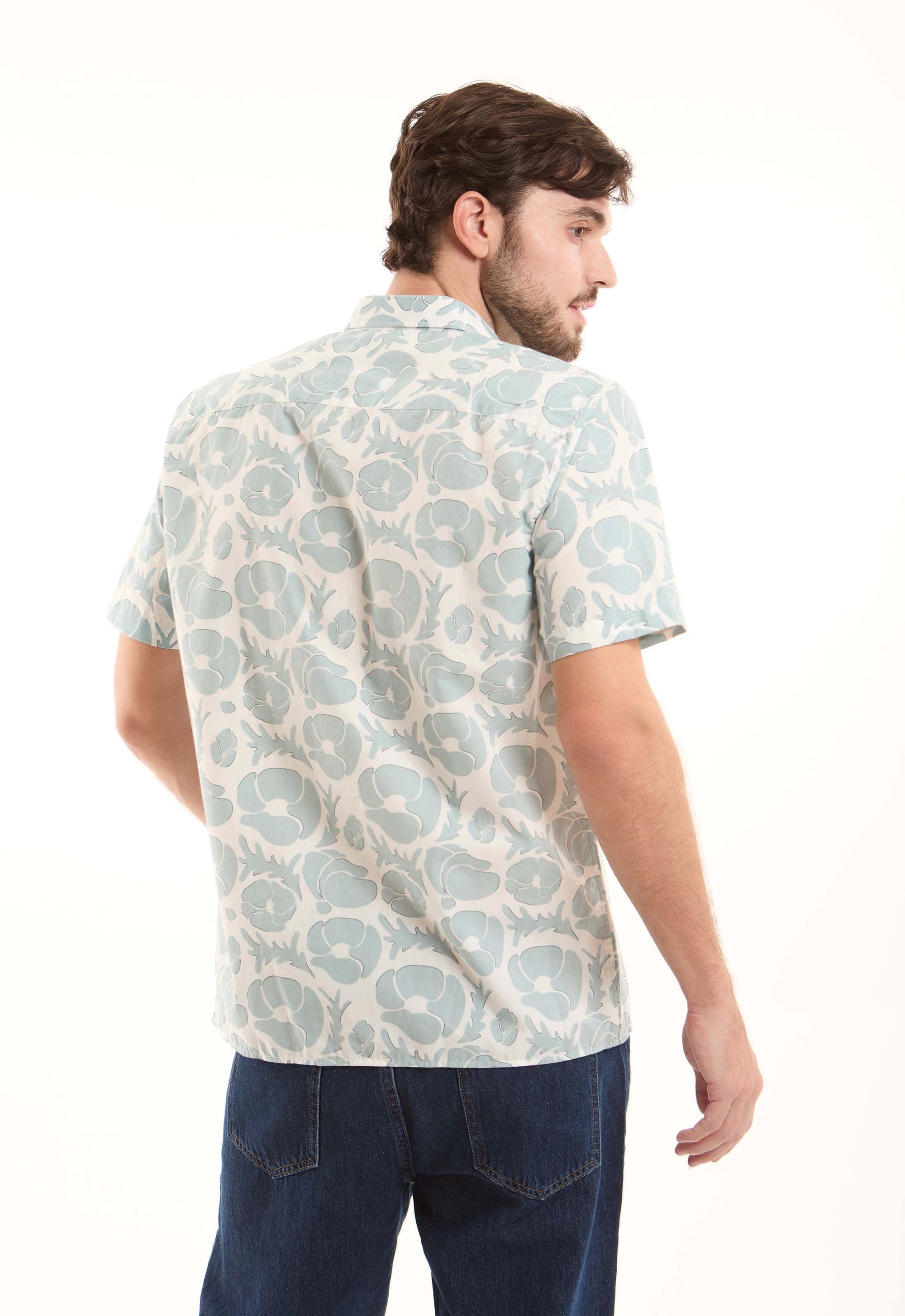 Patterned Short Sleeves Casual Shirt