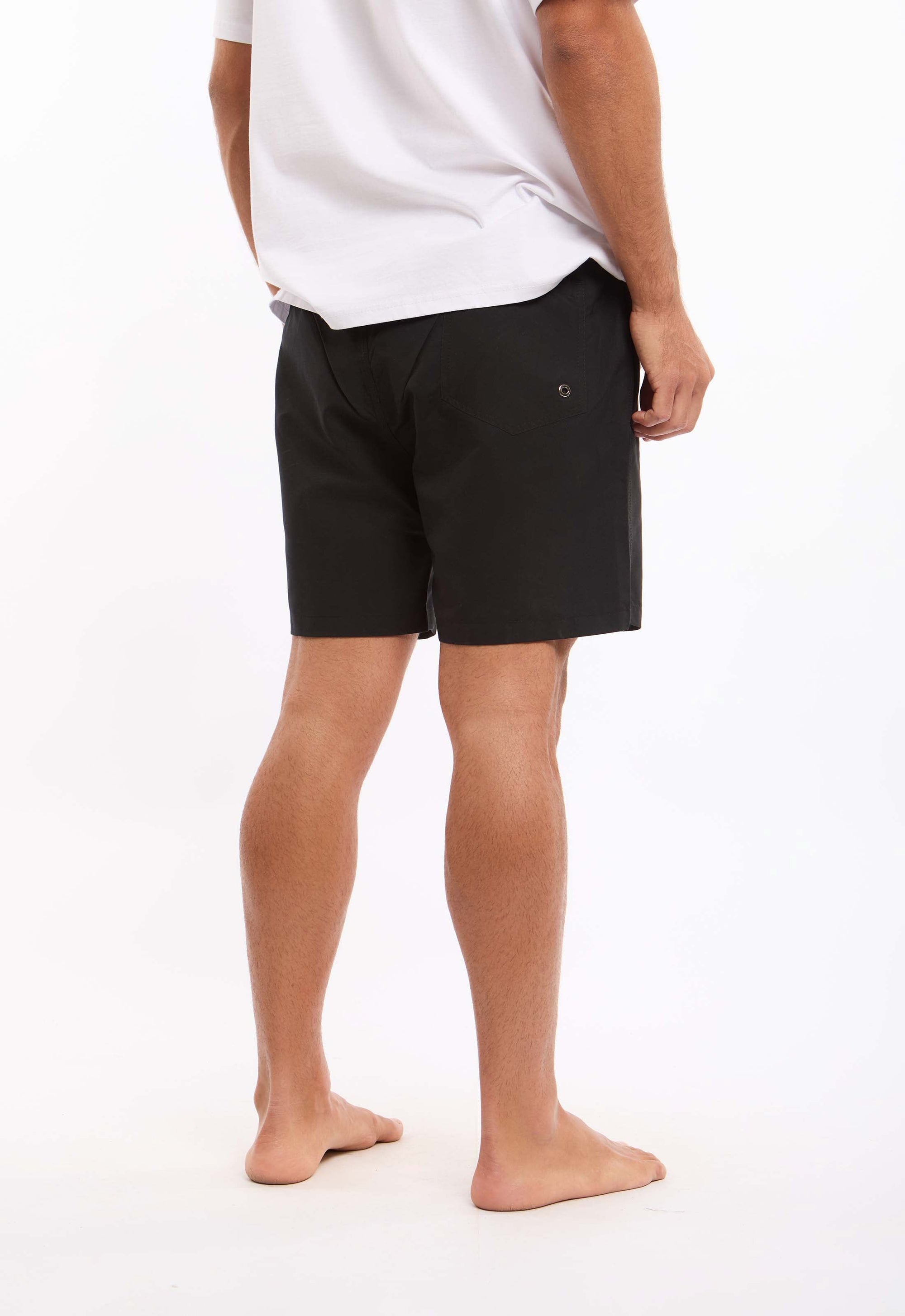 Solid Slip On Swim Shorts