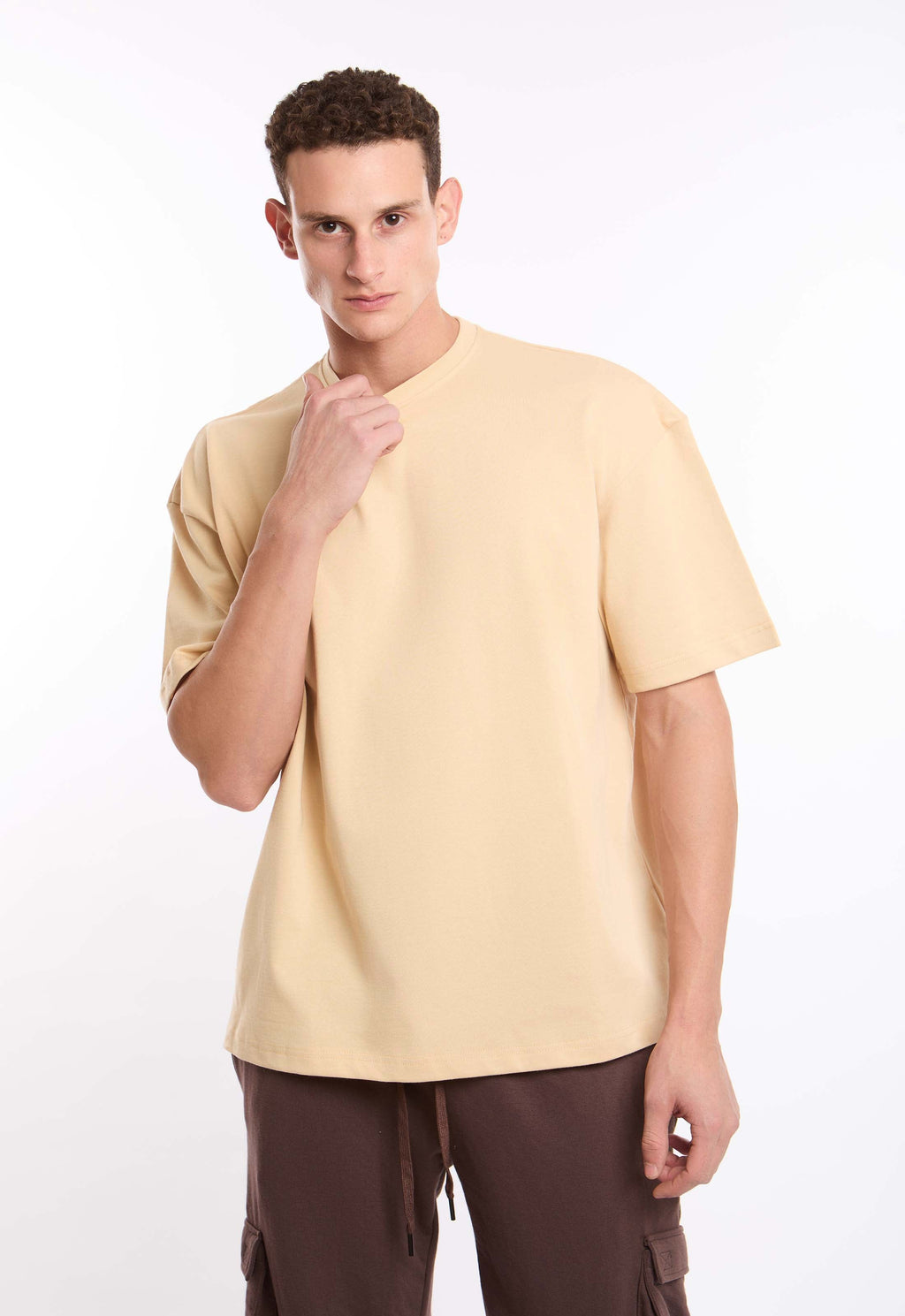 Solid Relaxed Fit Basic Comfy Tee