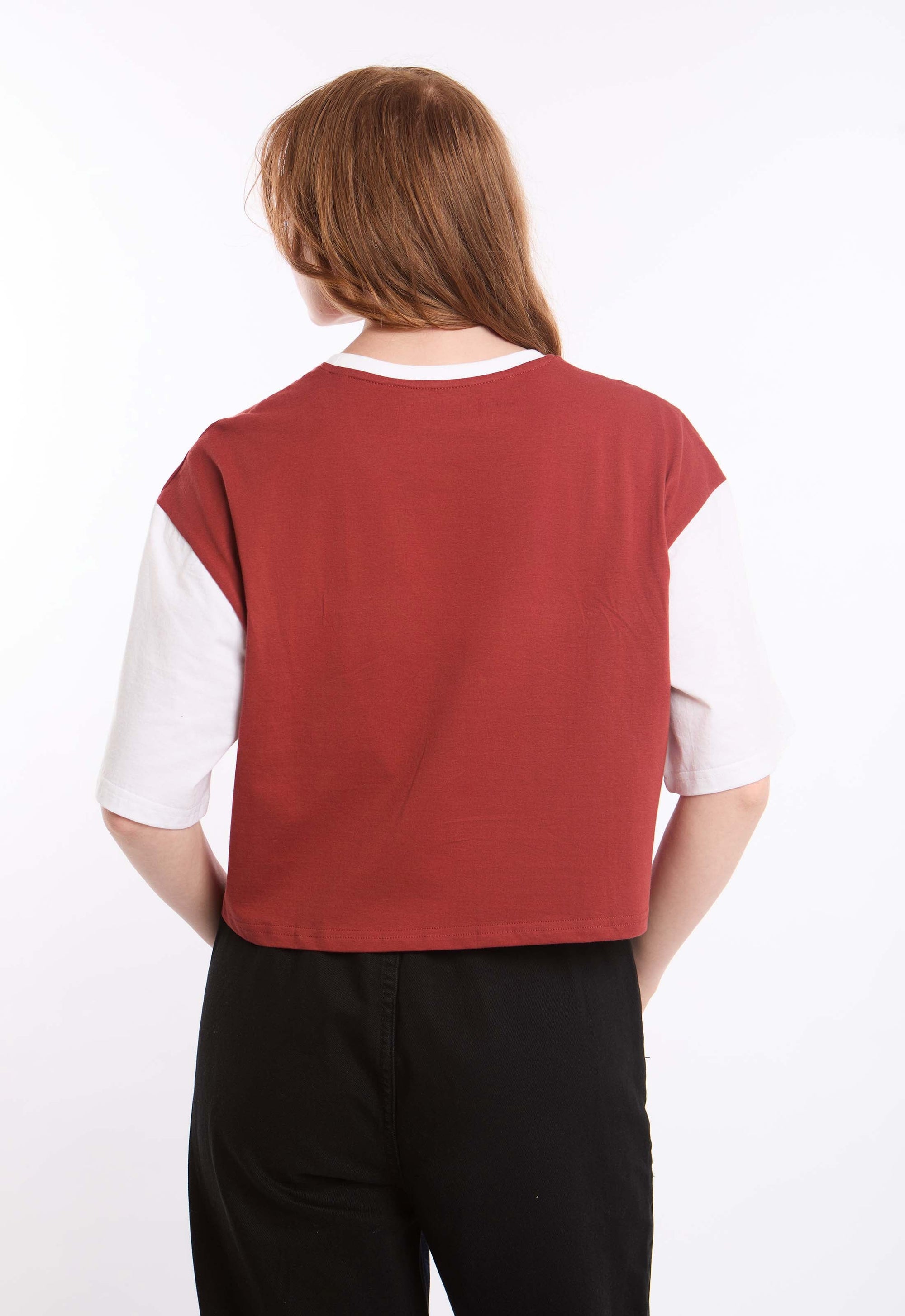 Relaxed Fit Bi-Tone Slip On Tee