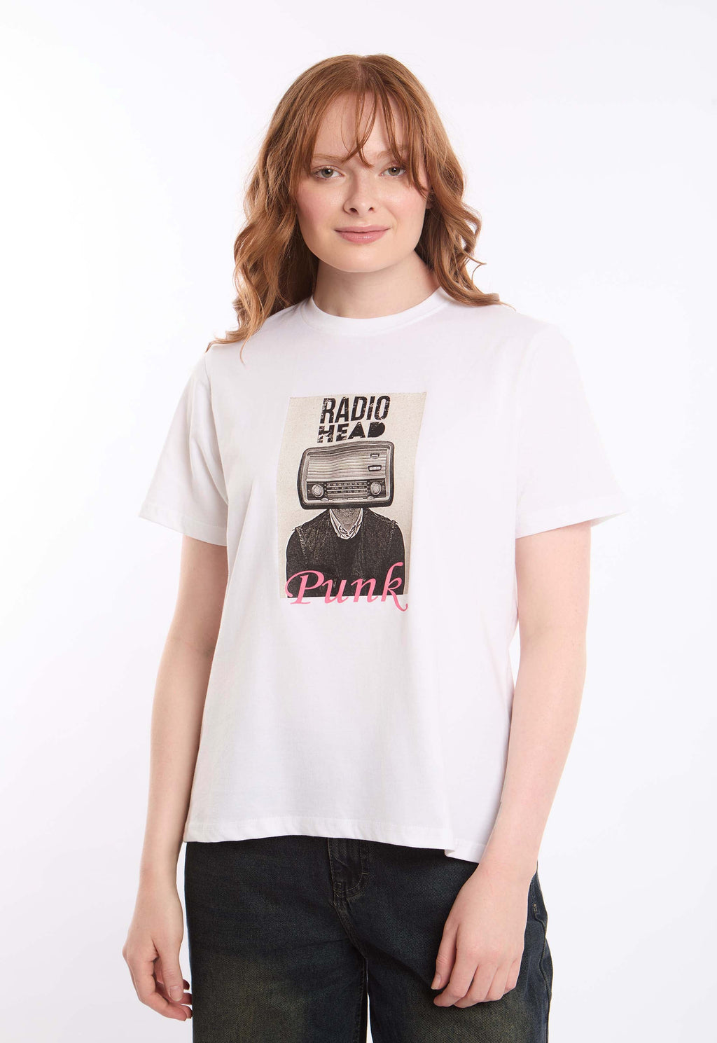 "Radio Head" Printed Short Sleeves Tee