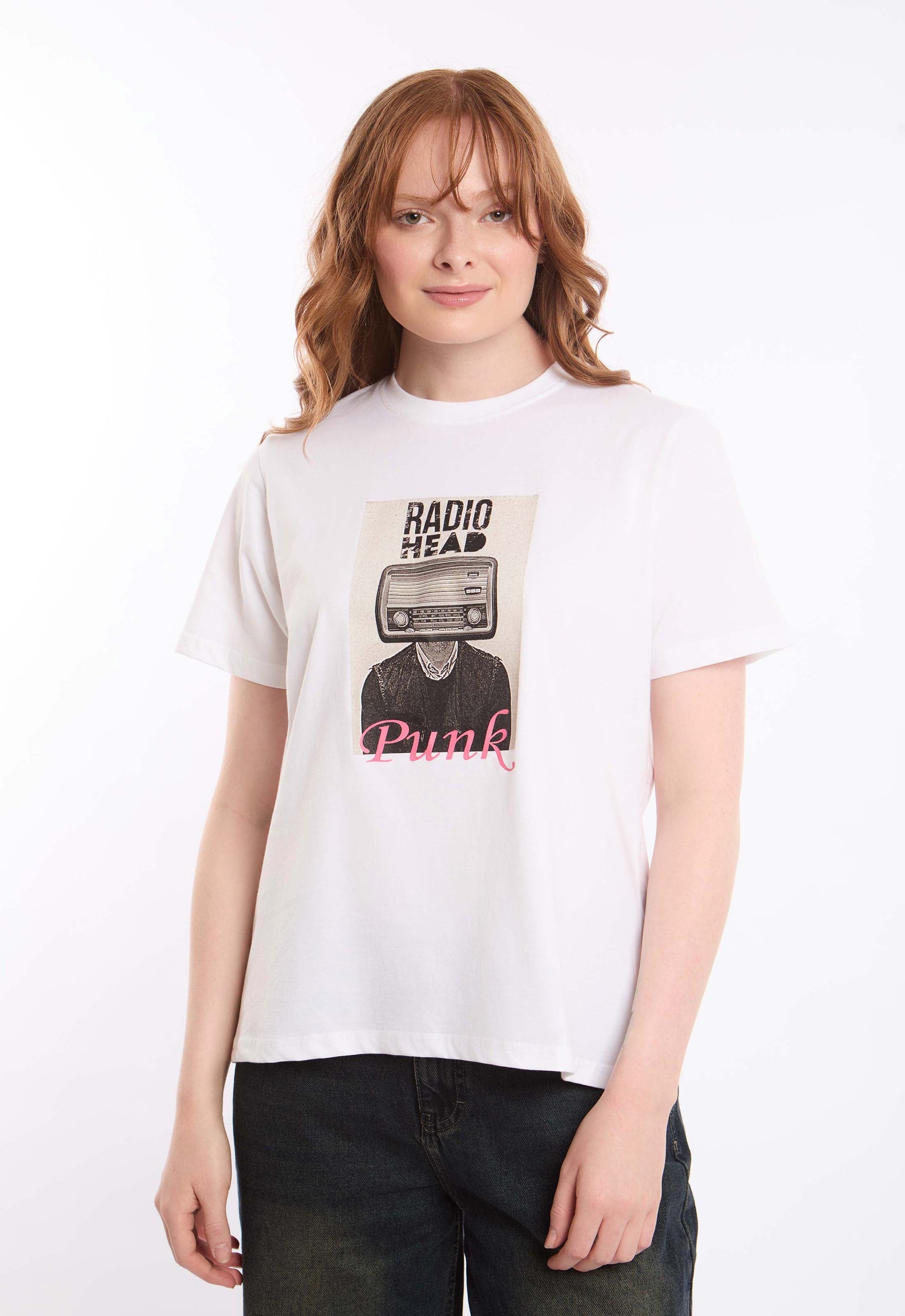 "Radio Head" Printed Short Sleeves Tee