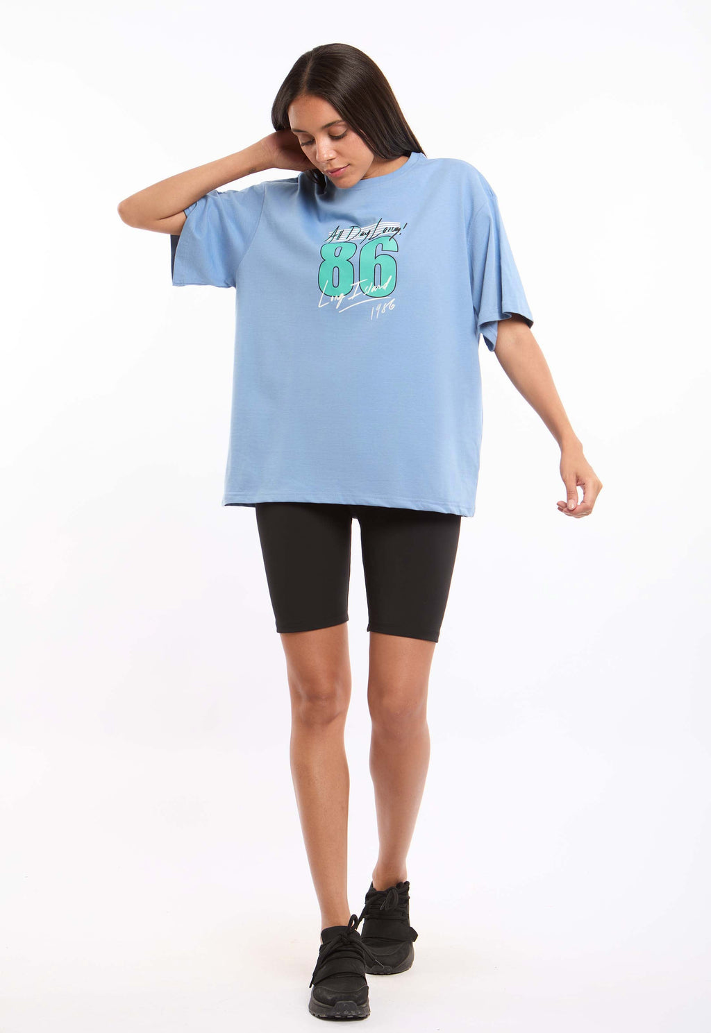 Printed Crew Neck Slip On Long Tee