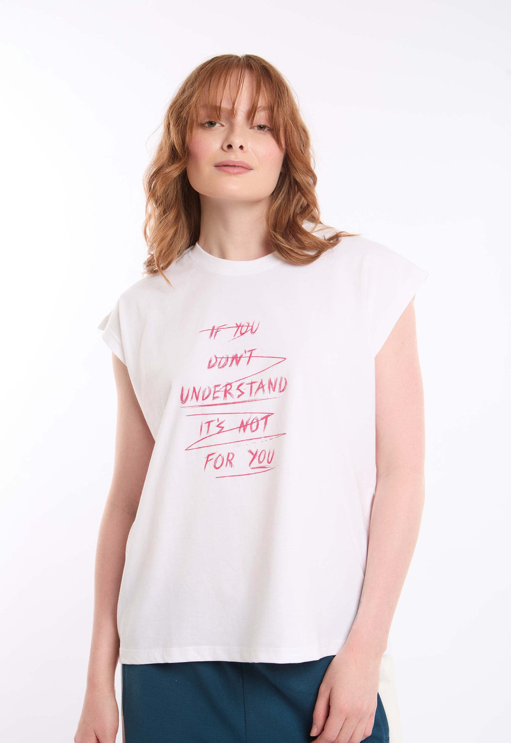 Printed Cap Sleeves Relaxed Fit Tee