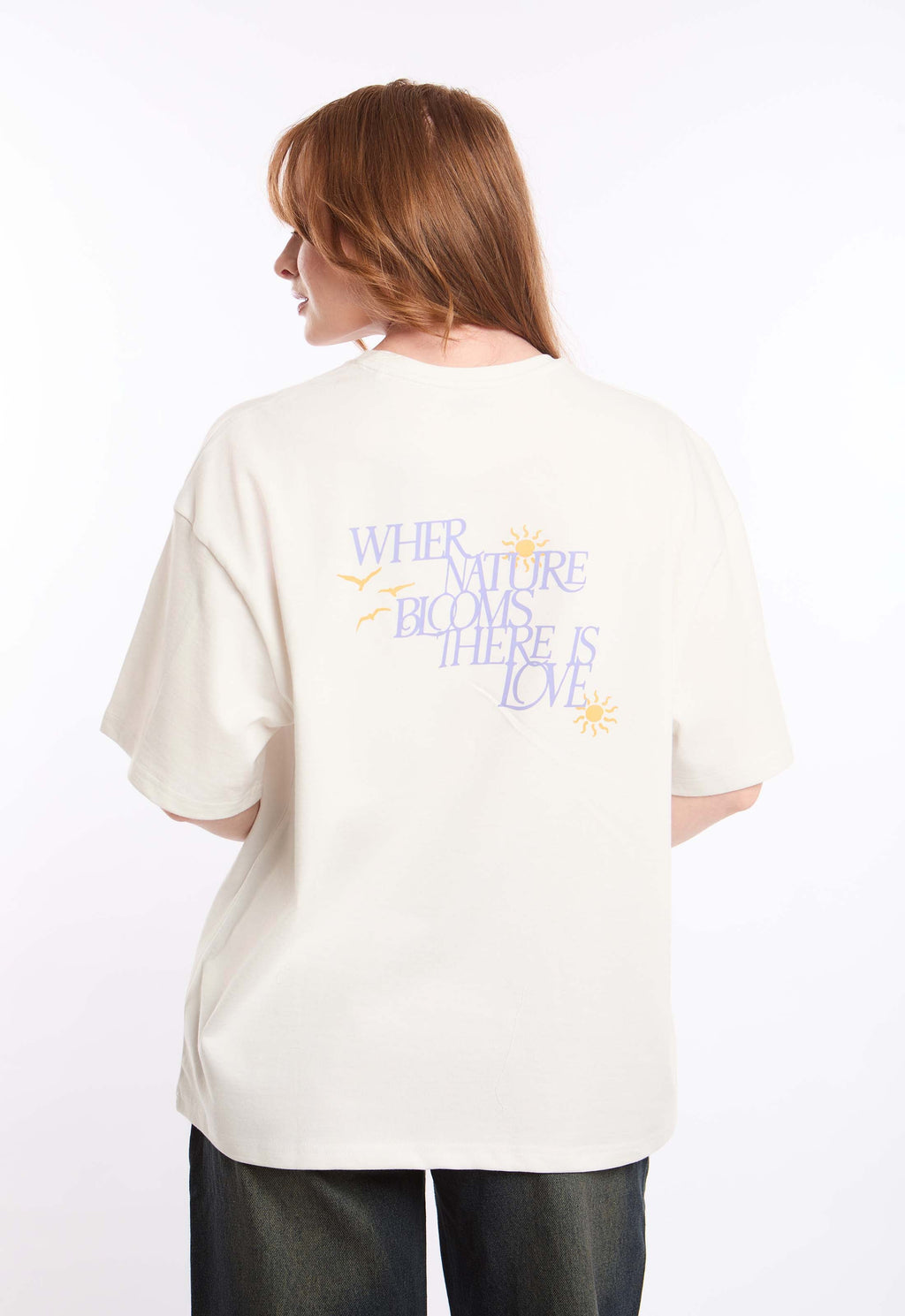 "Love" Print Cotton Long Tee