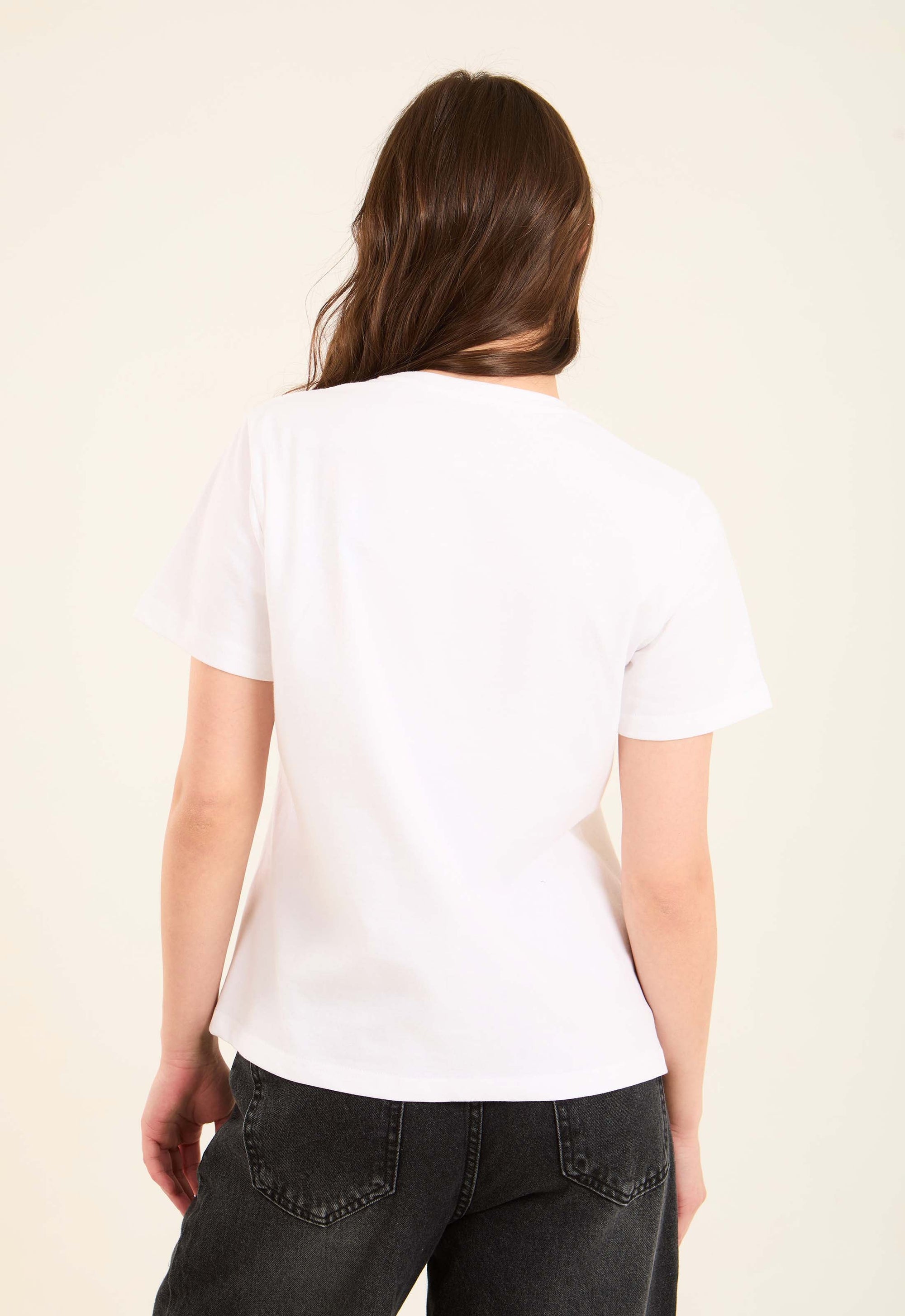 Short Sleeves Tee with Front Leopard Bow