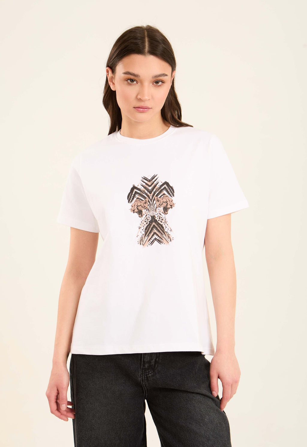 Slip On Printed Cotton Summer Tee