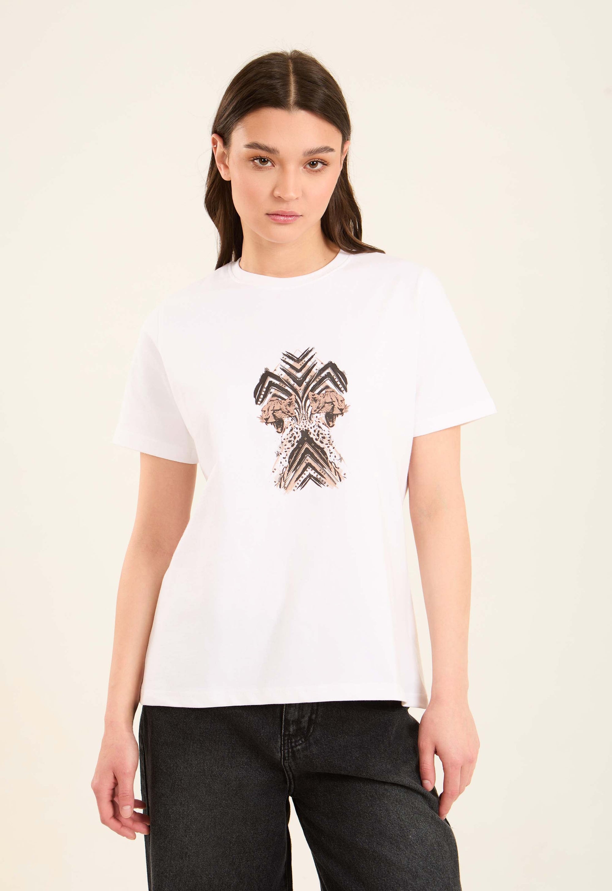 Slip On Printed Cotton Summer Tee
