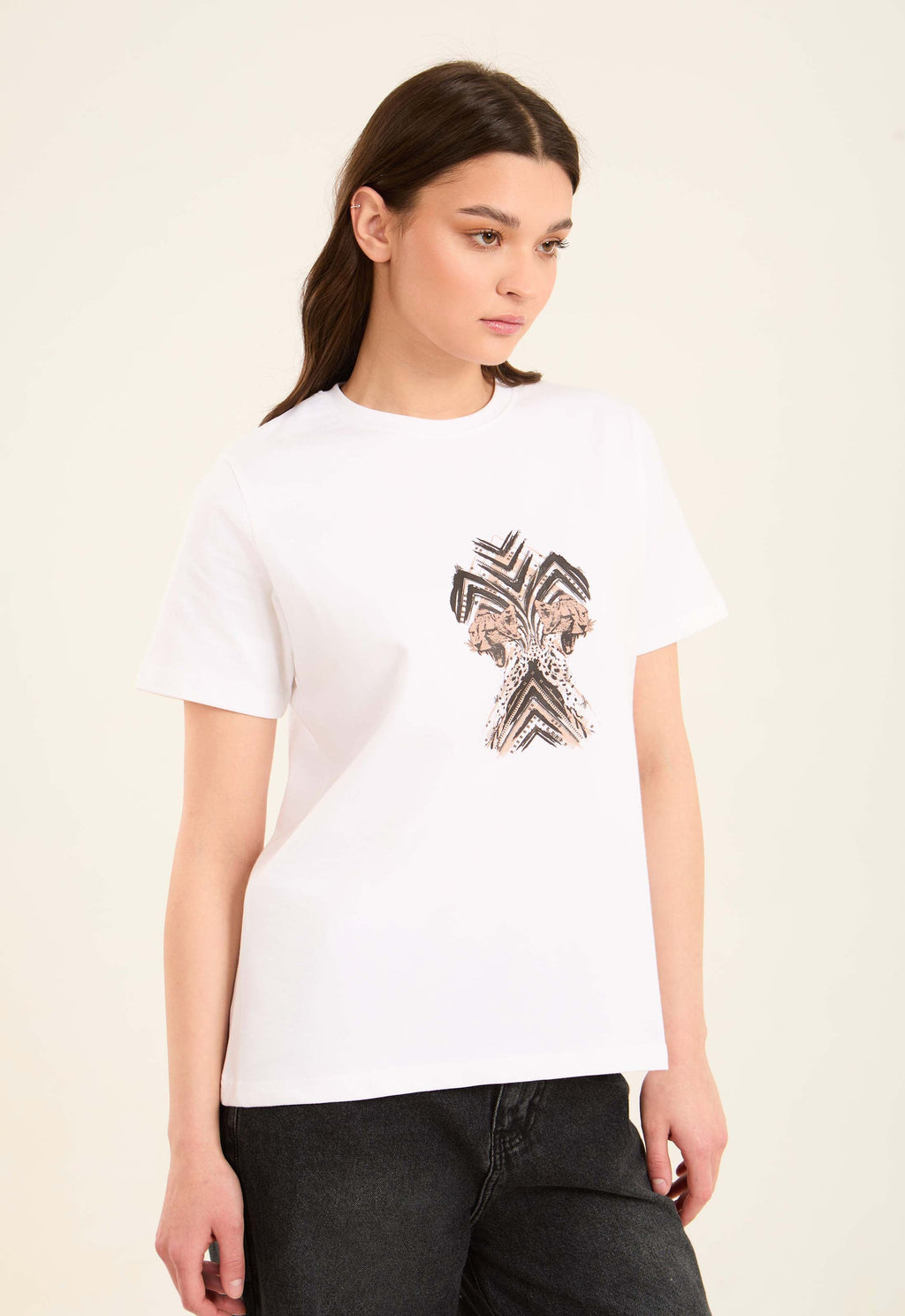 Slip On Printed Cotton Summer Tee