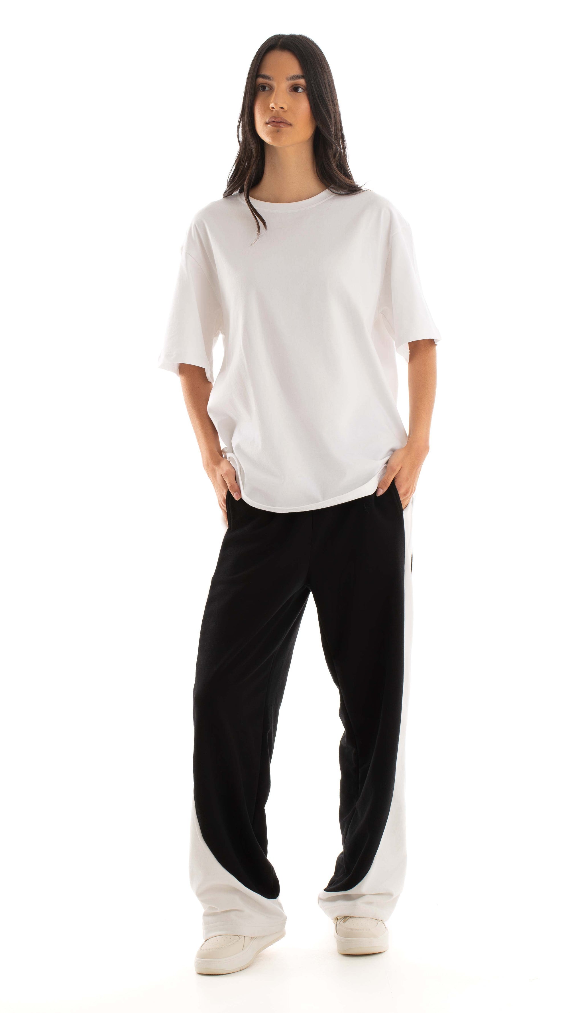 Solid Relaxed Fit Basic Cotton Tee
