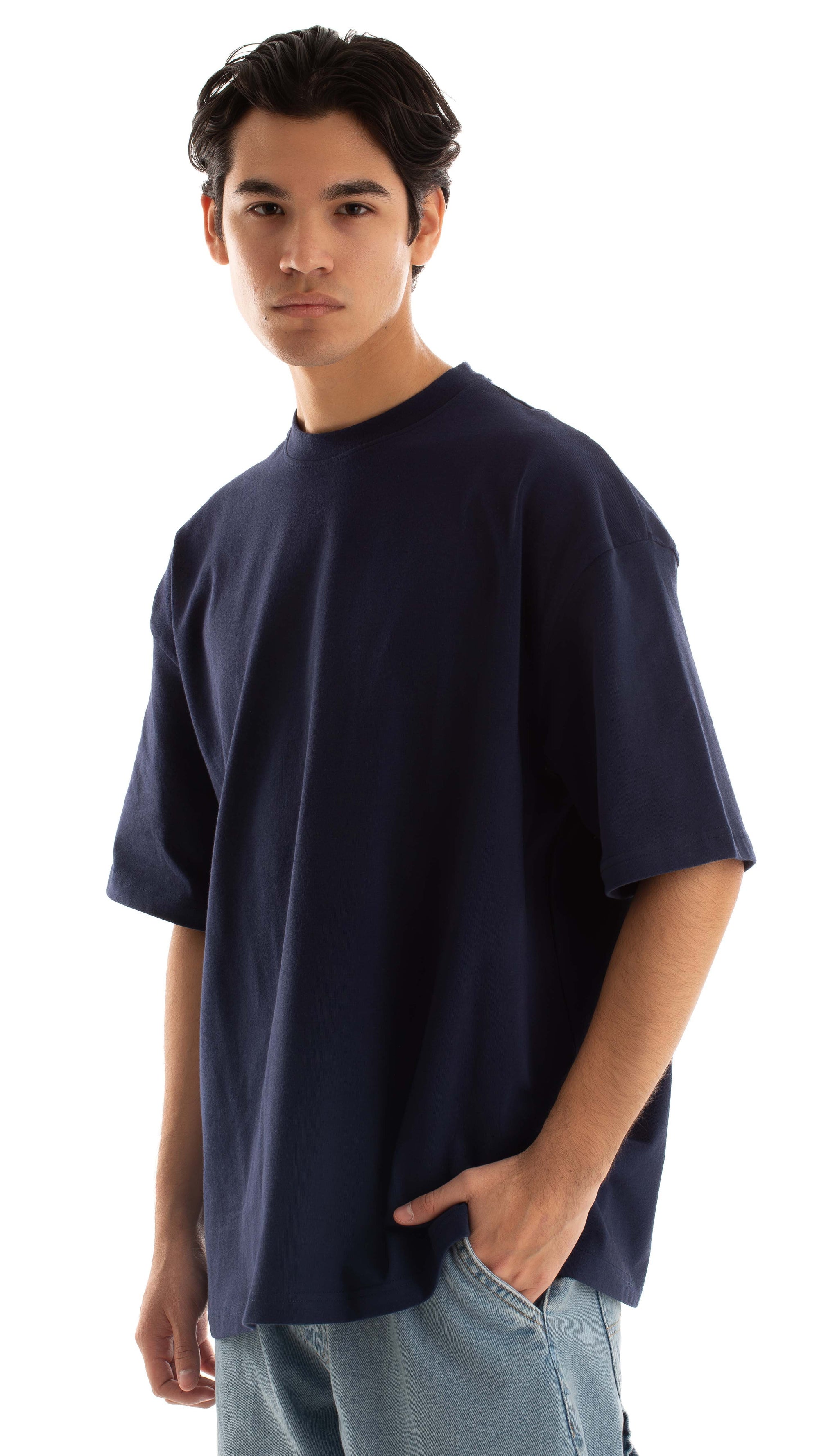 Slip On Elbow-Sleeves Solid Basic Tee