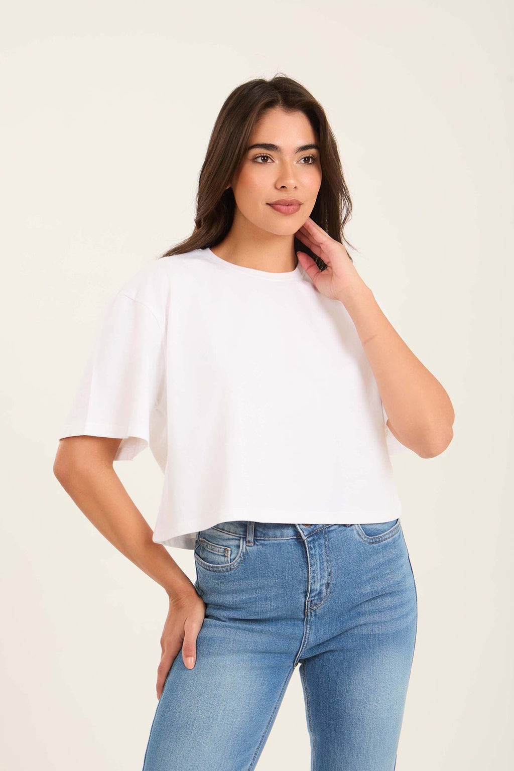 Slip On Cotton Short Basic Tee