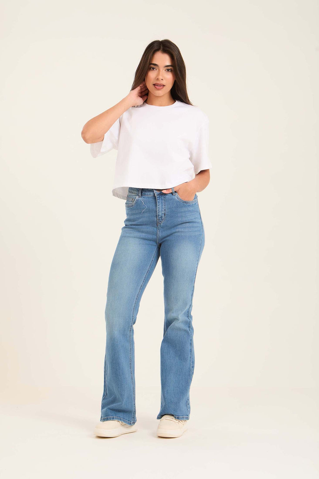 Slip On Cotton Short Basic Tee