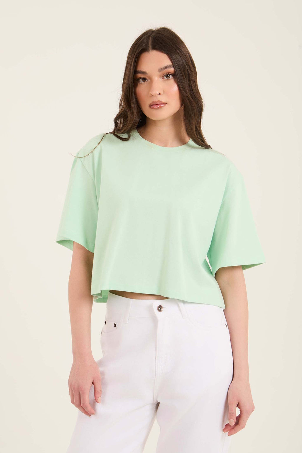 Slip On Cotton Short Basic Tee