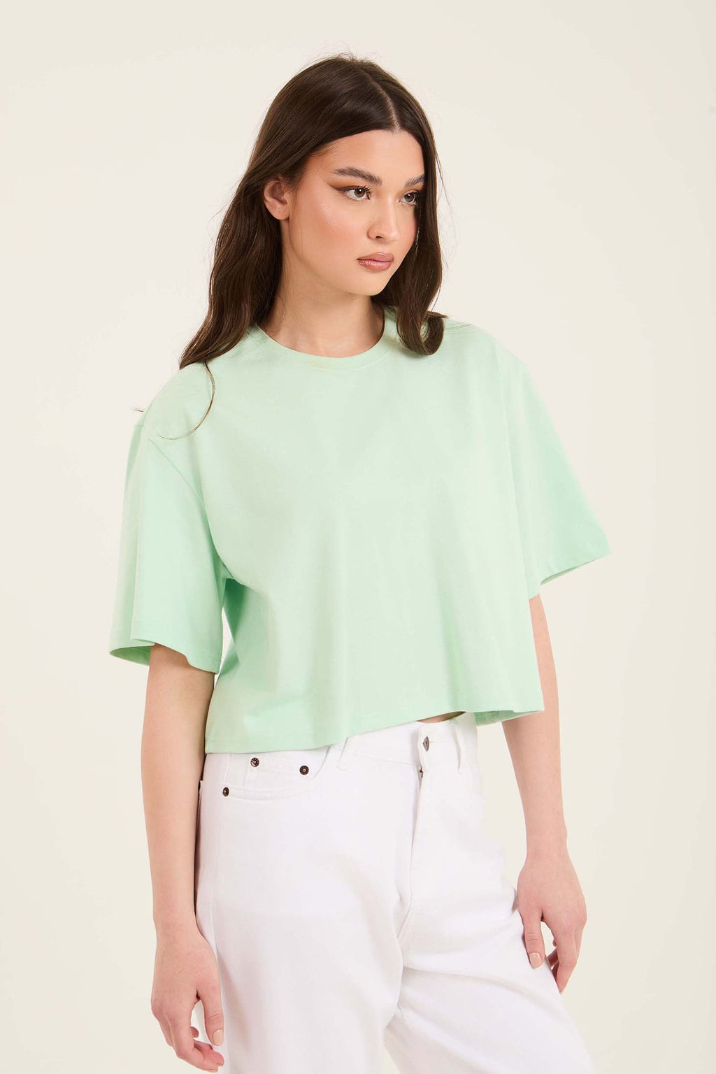 Slip On Cotton Short Basic Tee