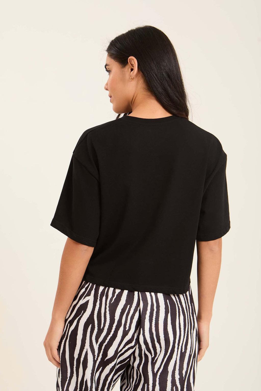 Slip On Cotton Short Basic Tee