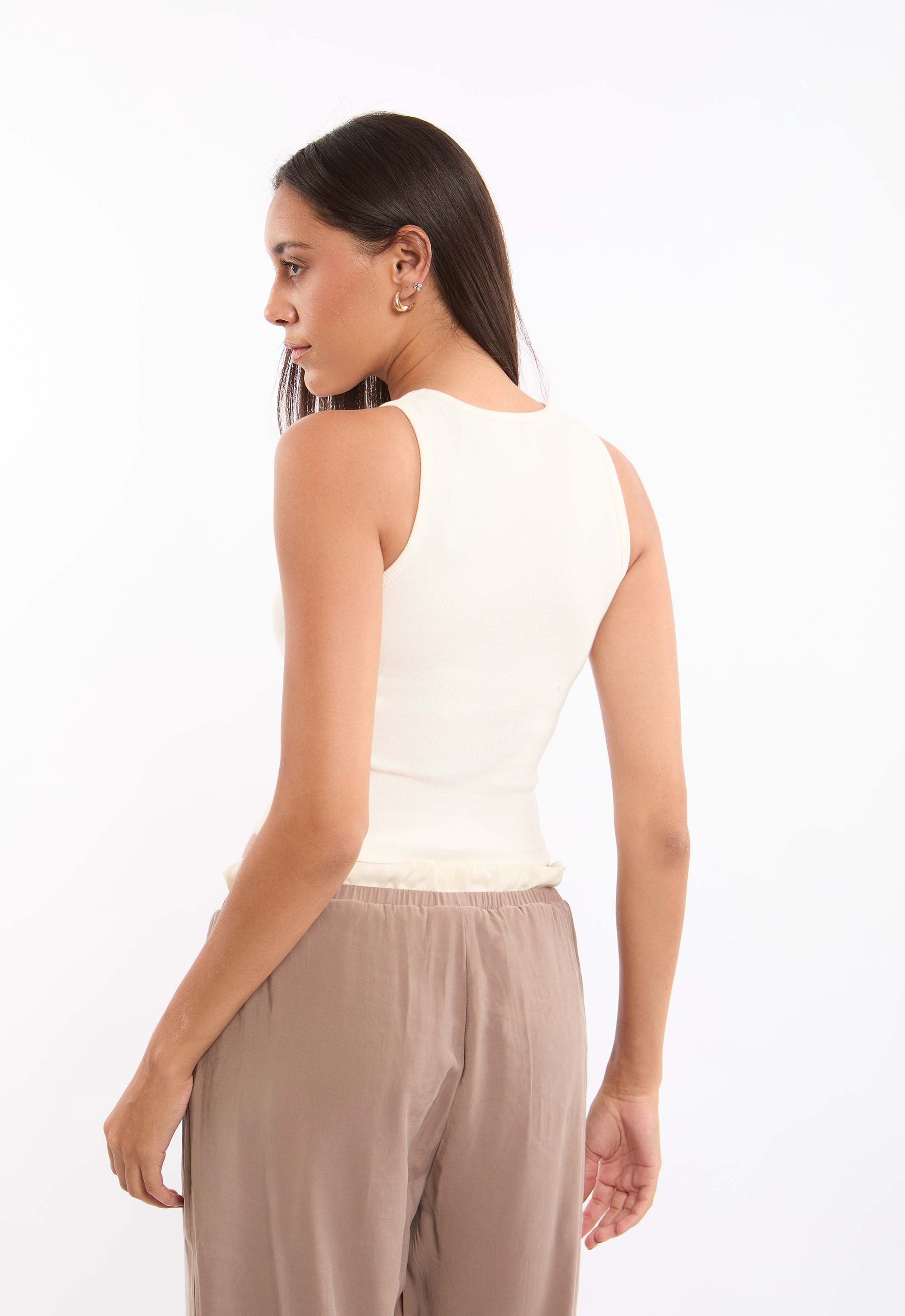 Slip On Cotton Short Basic Tank Top