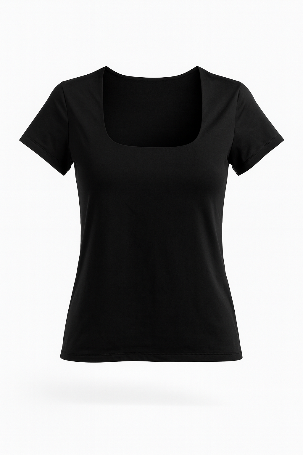 Square Neck Short Sleeves Basic Tee