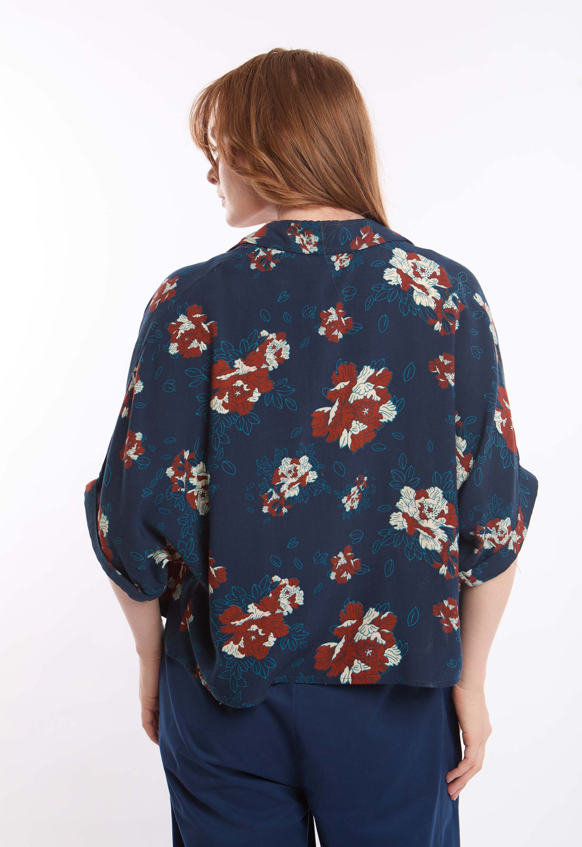 Floral Viscose Shirt with Relaxed Silhouette