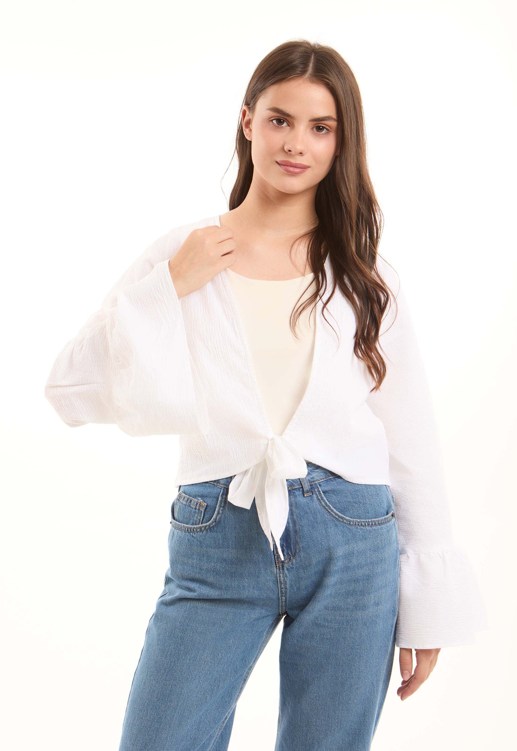 Distressed Straight-Leg Jeans