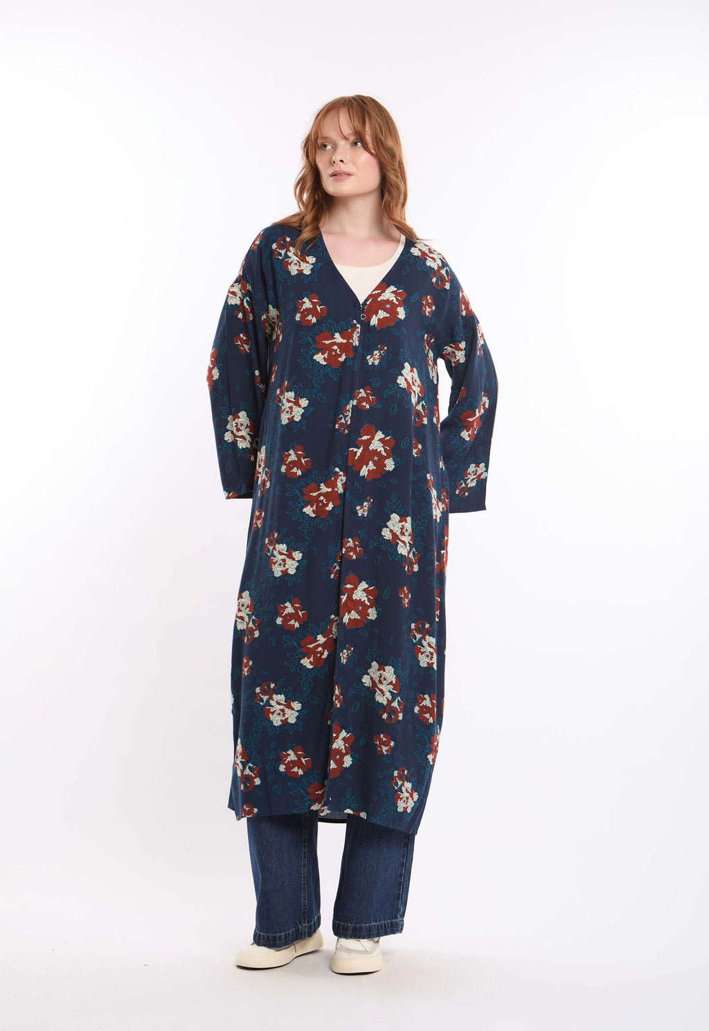 كيمونو نسائي مطبوع متعدد الألوان