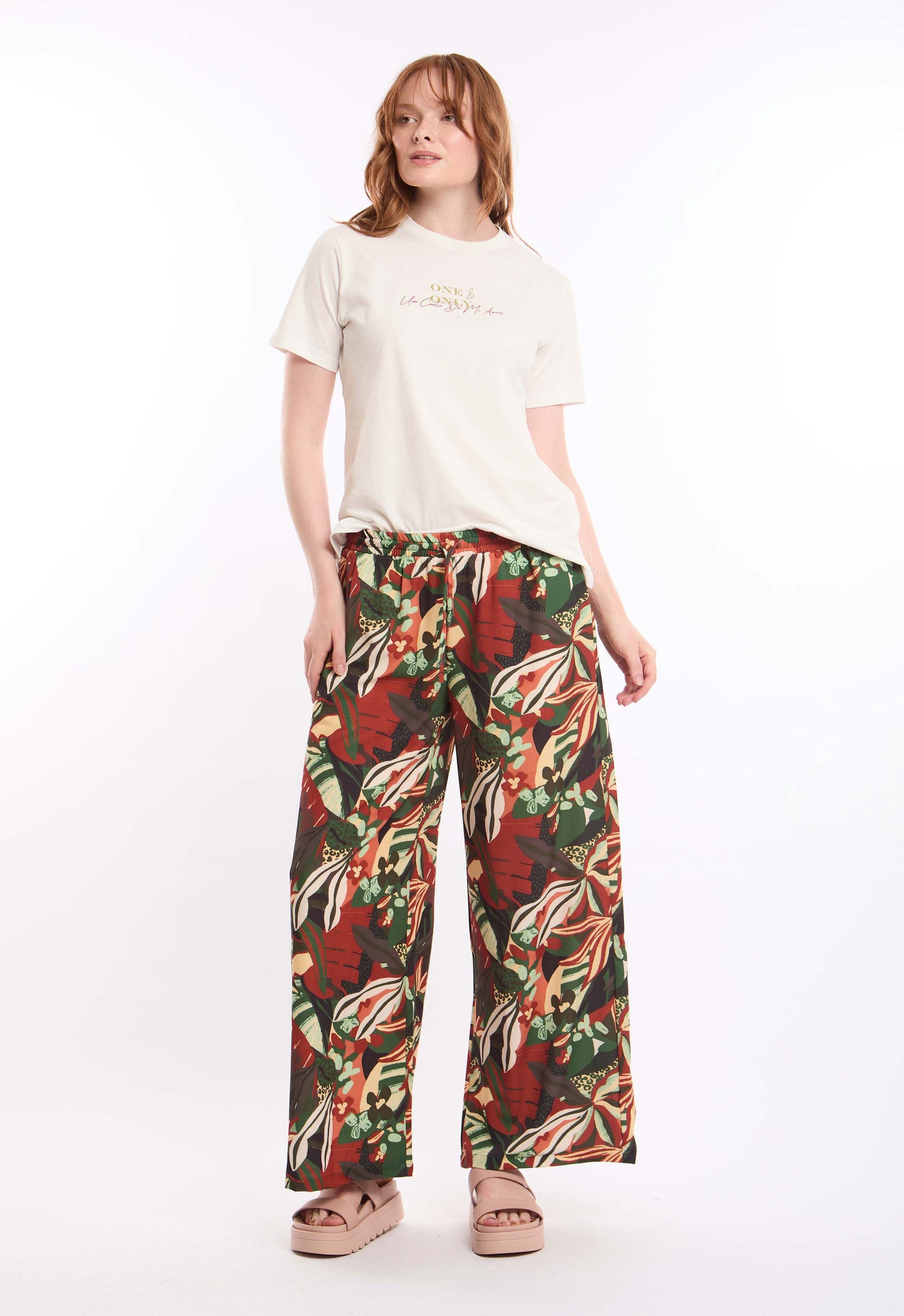 Colorful Floral Drawstring Pant